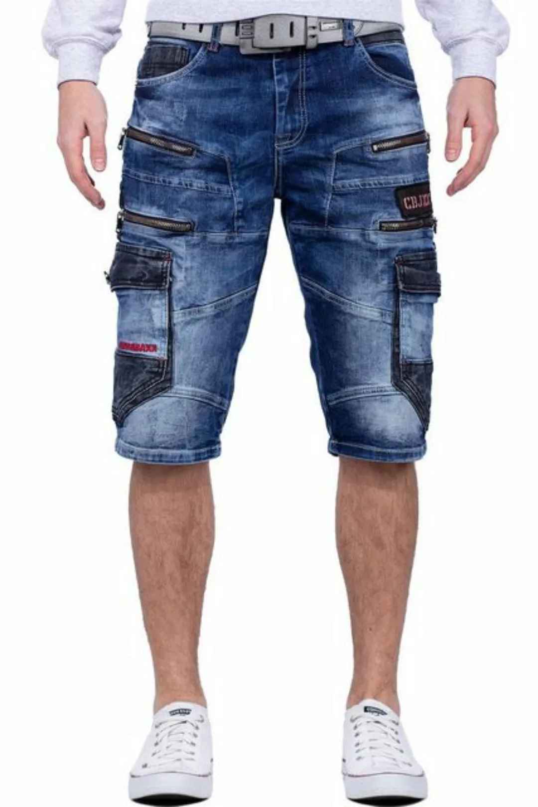 Cipo & Baxx Jeansshorts Herren Shorts BA-CK234 (1-tlg) Cargo Style mit Zipp günstig online kaufen