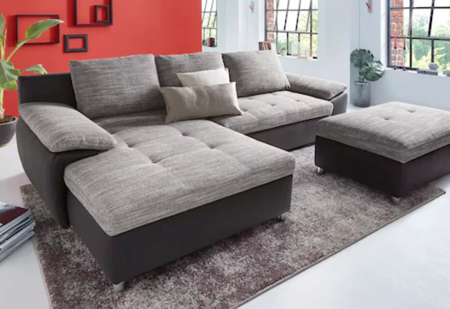 sit&more Ecksofa Labene, wahlweise mit Bettfunktion und Bettkasten, inkl. R günstig online kaufen