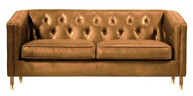 Xlmoebel Sofa Neues modernes Design Ledersofa in Schwarz im Chesterfield-St günstig online kaufen