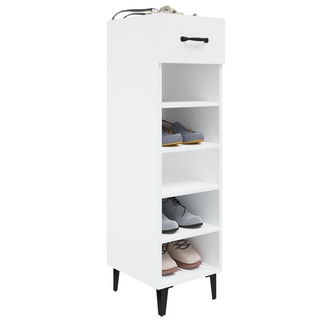 vidaXL Schuhschrank Schuhschrank Hochglanz-Weiß 30x35x105 cm Spanplatte günstig online kaufen