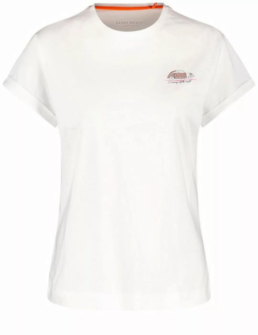 GERRY WEBER Kurzarmshirt T-Shirt mit kleiner Stickerei günstig online kaufen