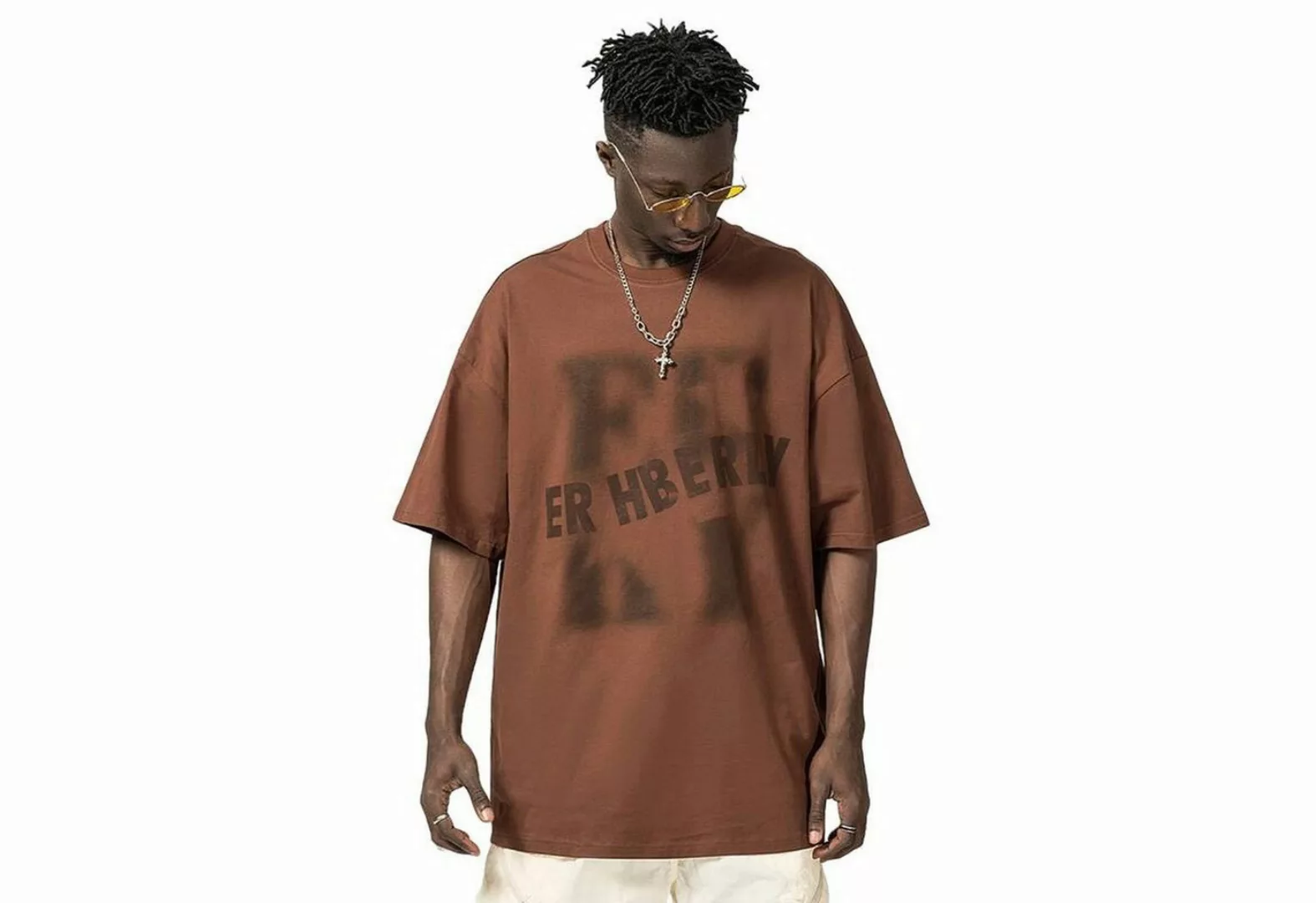 YRIIOMO Kurzarmshirt Stylisches Kurzarm-T-Shirt, Herren lockerer Halbarmshi günstig online kaufen