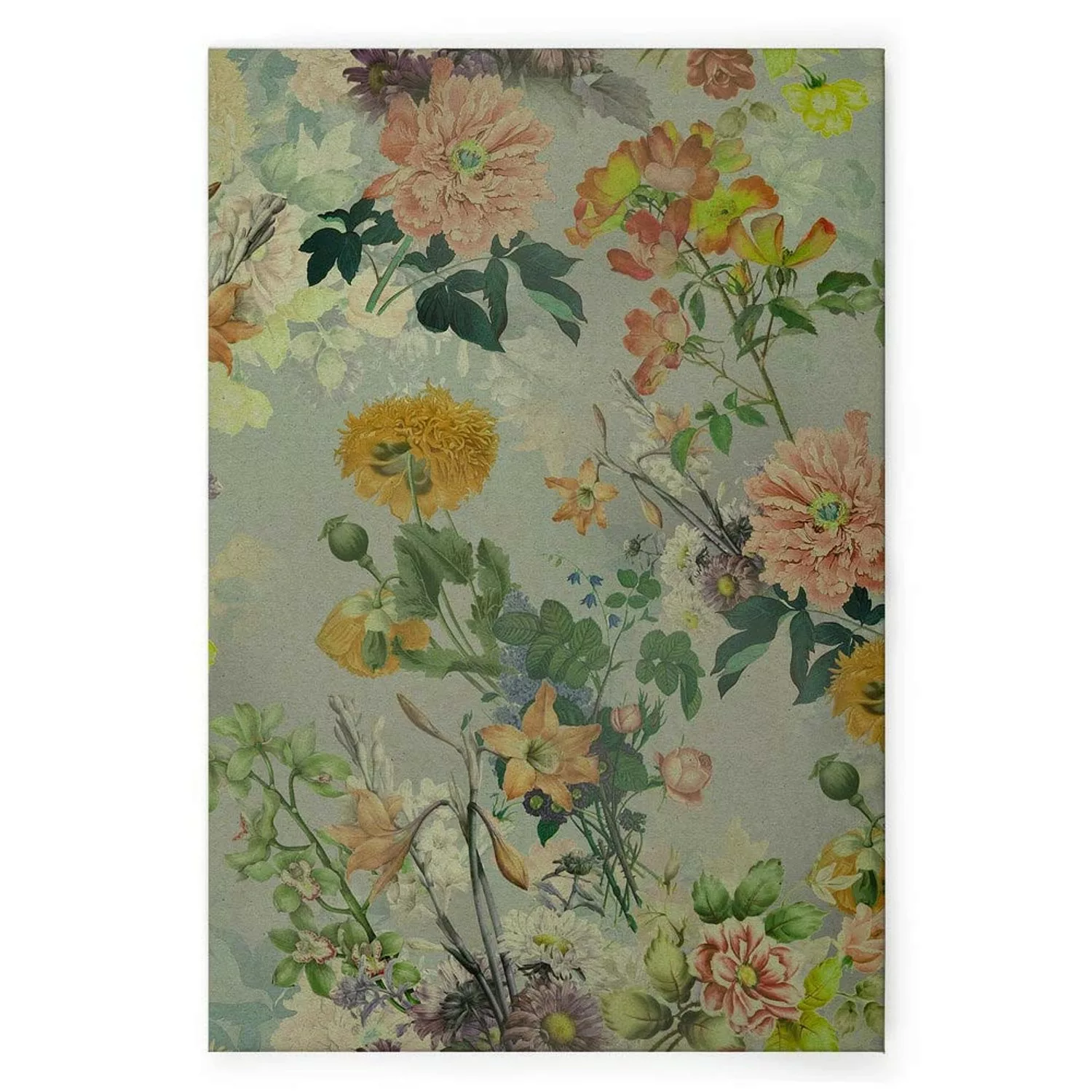 Bricoflor Blumenbilder Auf Leinwand Bunt Vintage Wandbild Mit Blumen 60 X 9 günstig online kaufen