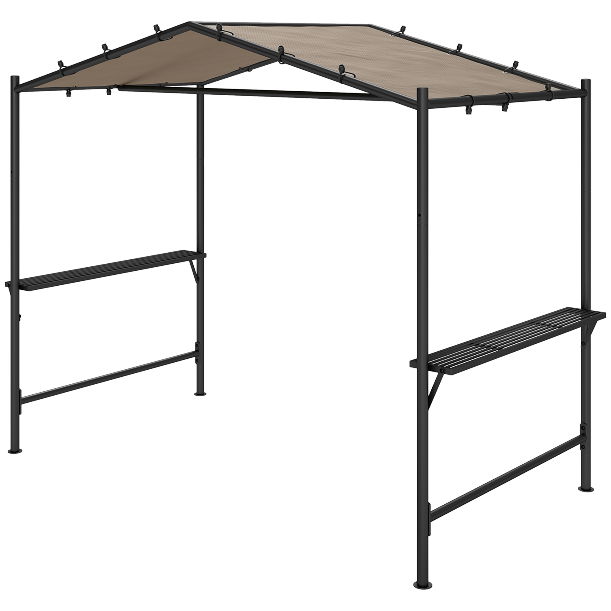 Outsunny Grillpavillon 277 x 149 x 230 cm wasserdicht flammhemmend Gartenpa günstig online kaufen