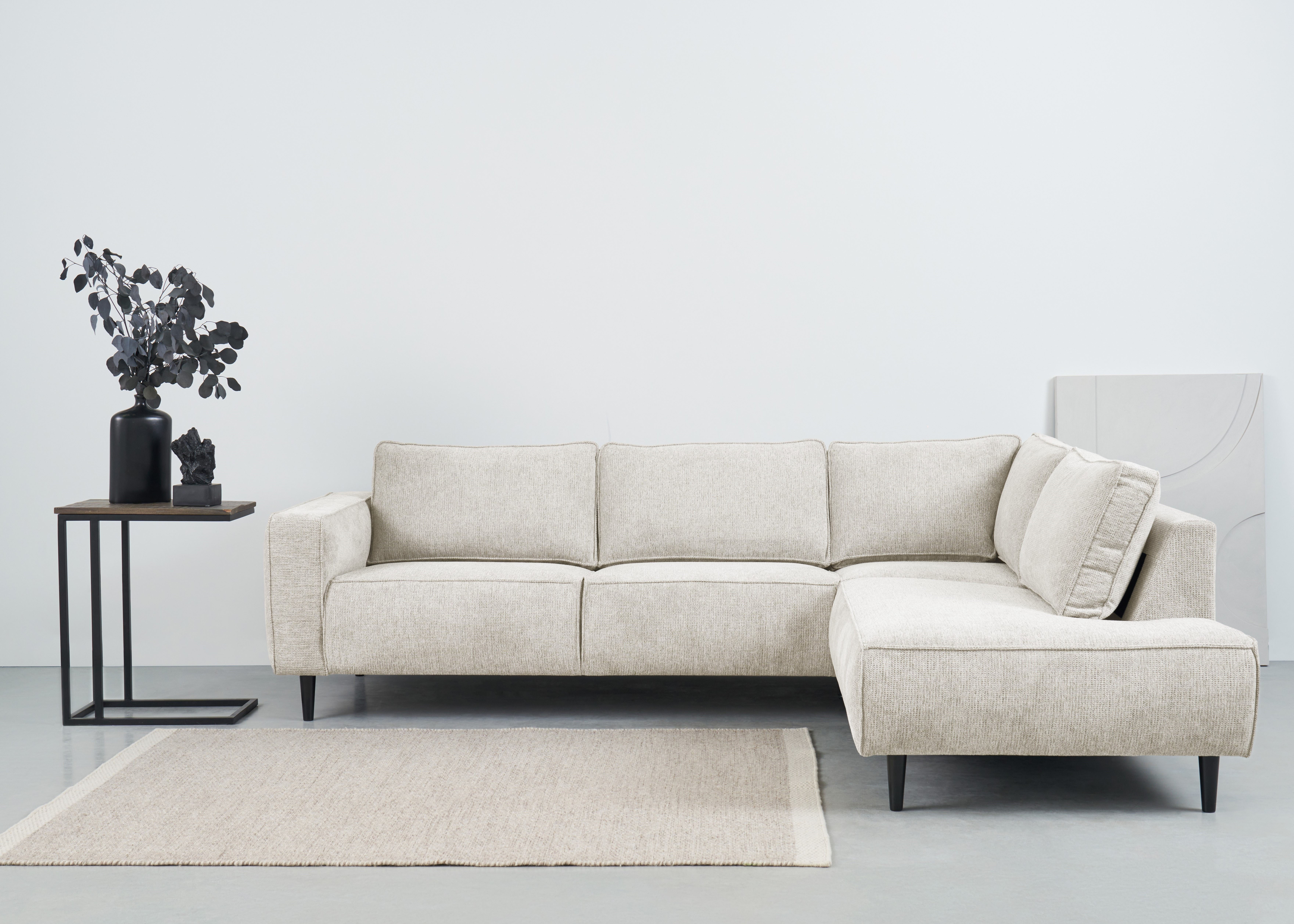 Places of Style Ecksofa "Fumone, Lederoptik oder Soft-Touch Chenille", Brei günstig online kaufen