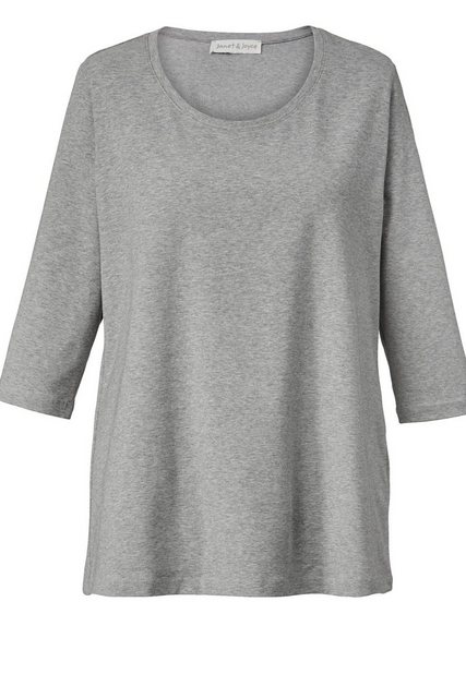 Janet & Joyce T-Shirt Basic T-Shirt Rundhals 3/4-Ärmel günstig online kaufen