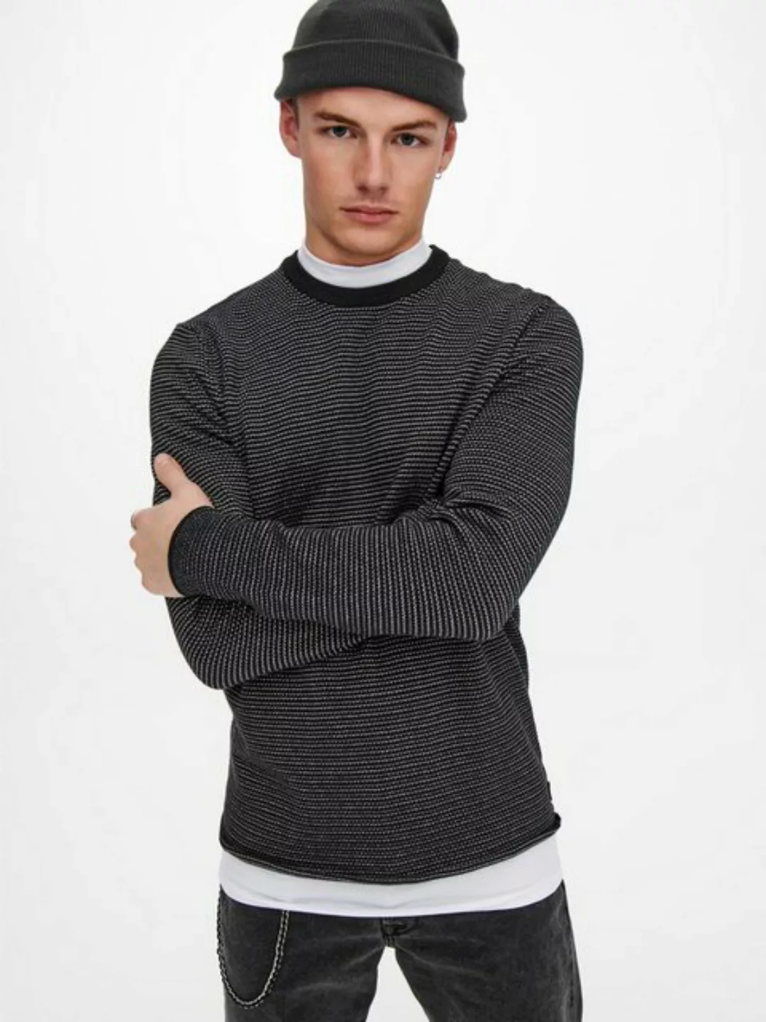 ONLY & SONS Strickpullover Pullover Rundhals Langarm Sweater ONSNIGUEL REG günstig online kaufen