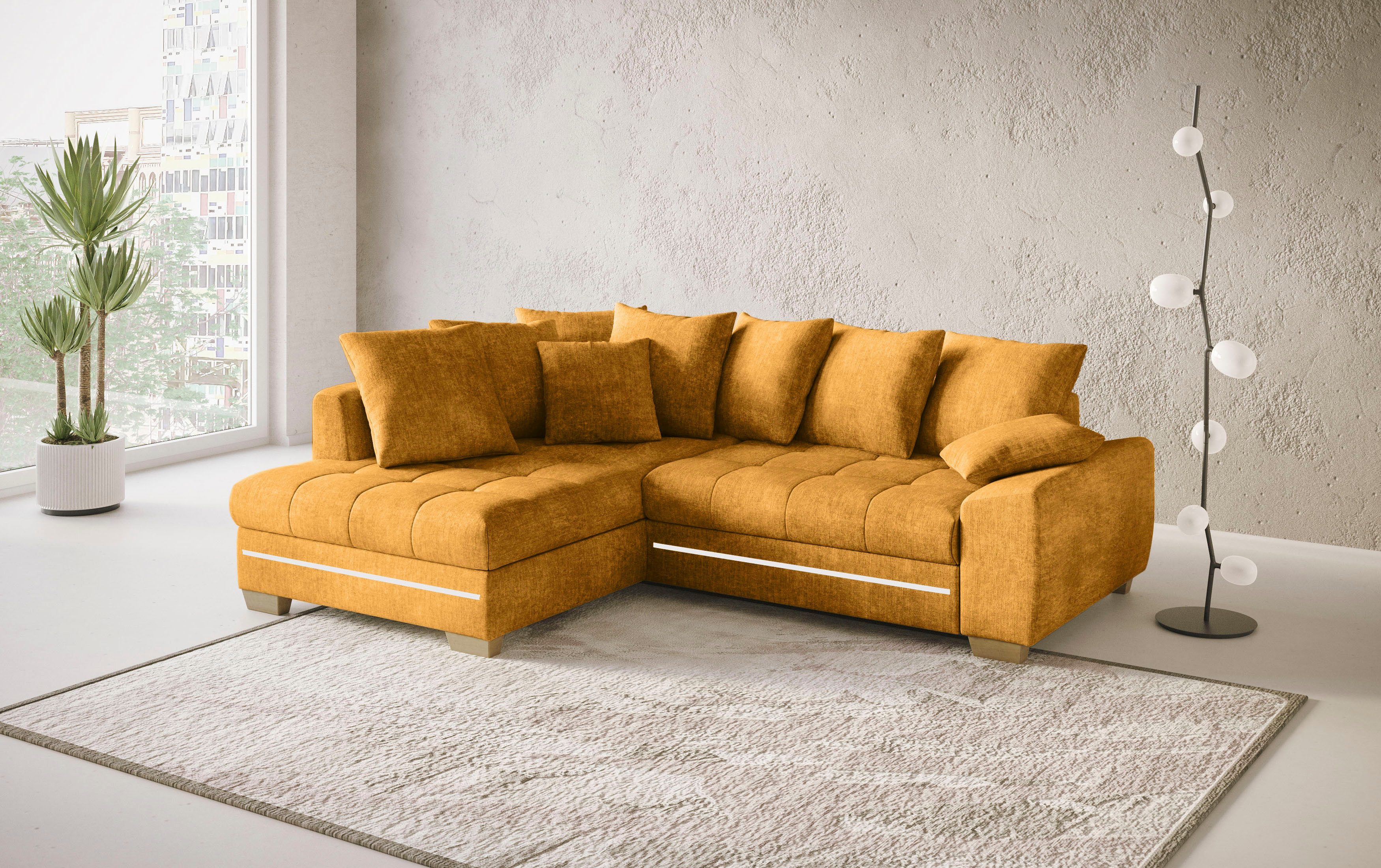 Mr. Couch Ecksofa "Nikita II, L-Form", mit Kaltschaum, RGB-LED Beleuchtung, günstig online kaufen