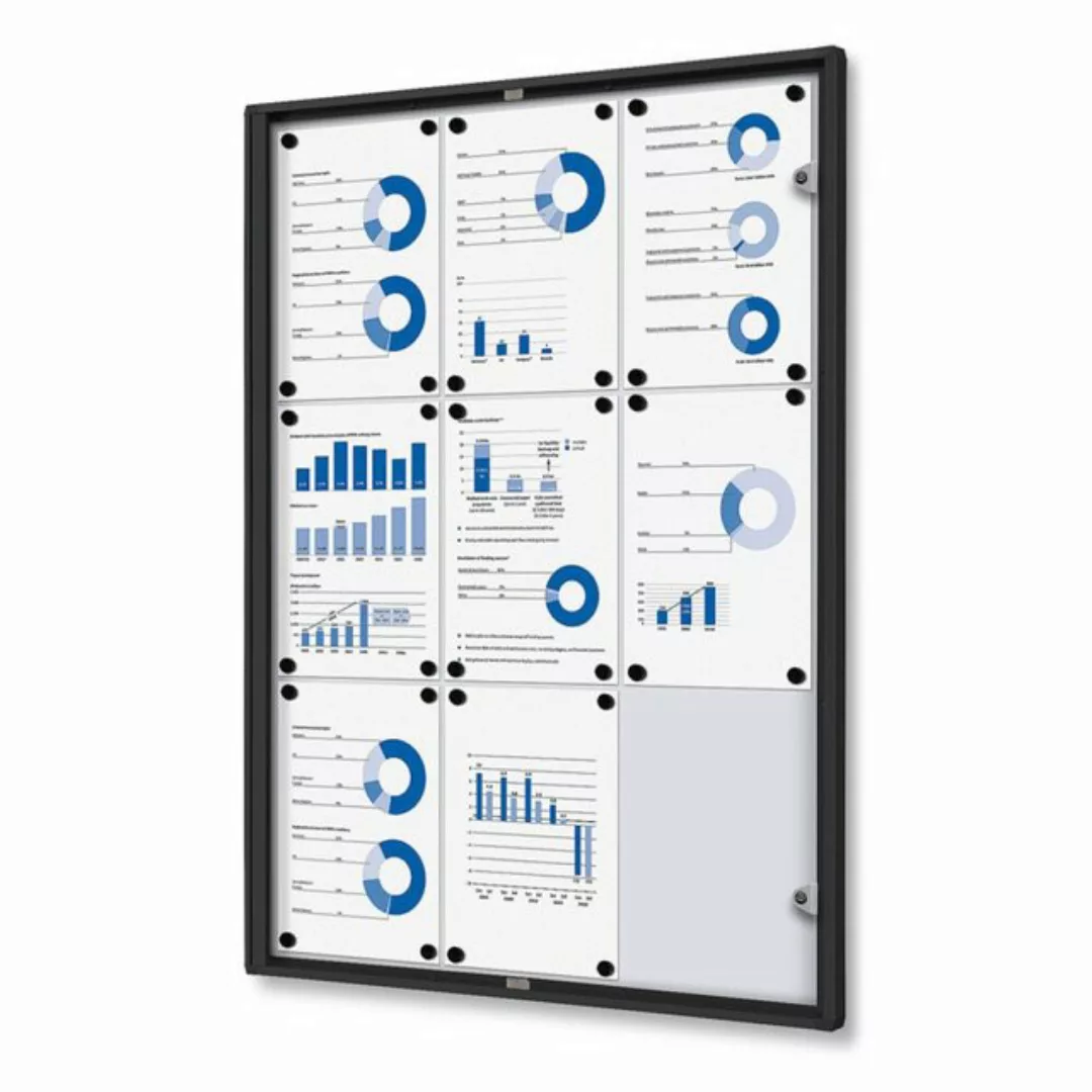 Showdown Displays Hängevitrine Economy SCXS - 9x DIN A4 - Aluminium - RAL 9 günstig online kaufen