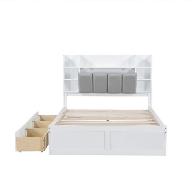 Gotagee Stauraumbett Doppelbett mit Schubladen Holzbett MDF Gästebett 140x2 günstig online kaufen