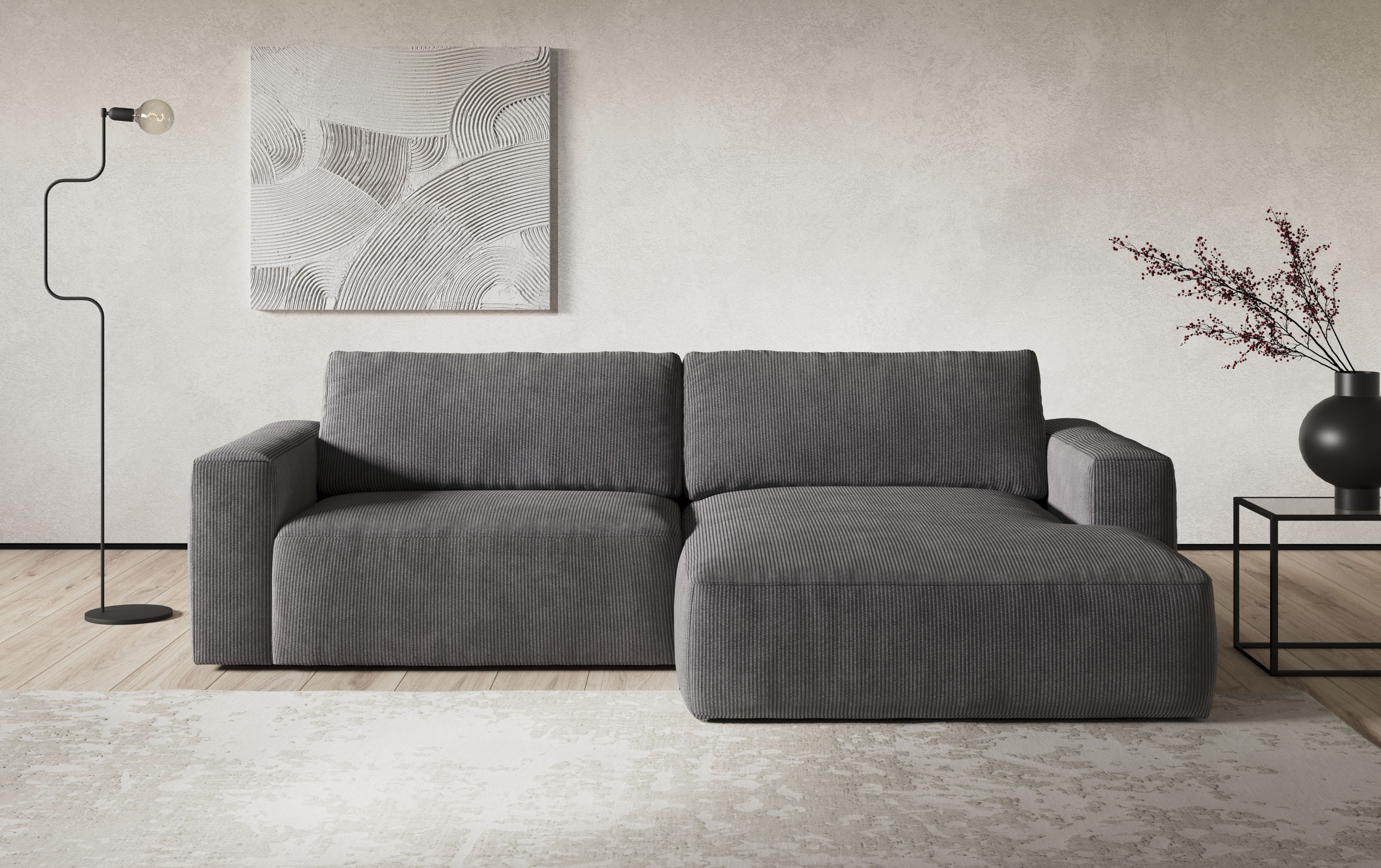 COTTA Ecksofa "Lasso L-Form, XL-Sofa", mit breiter Recamiere im trendigen C günstig online kaufen