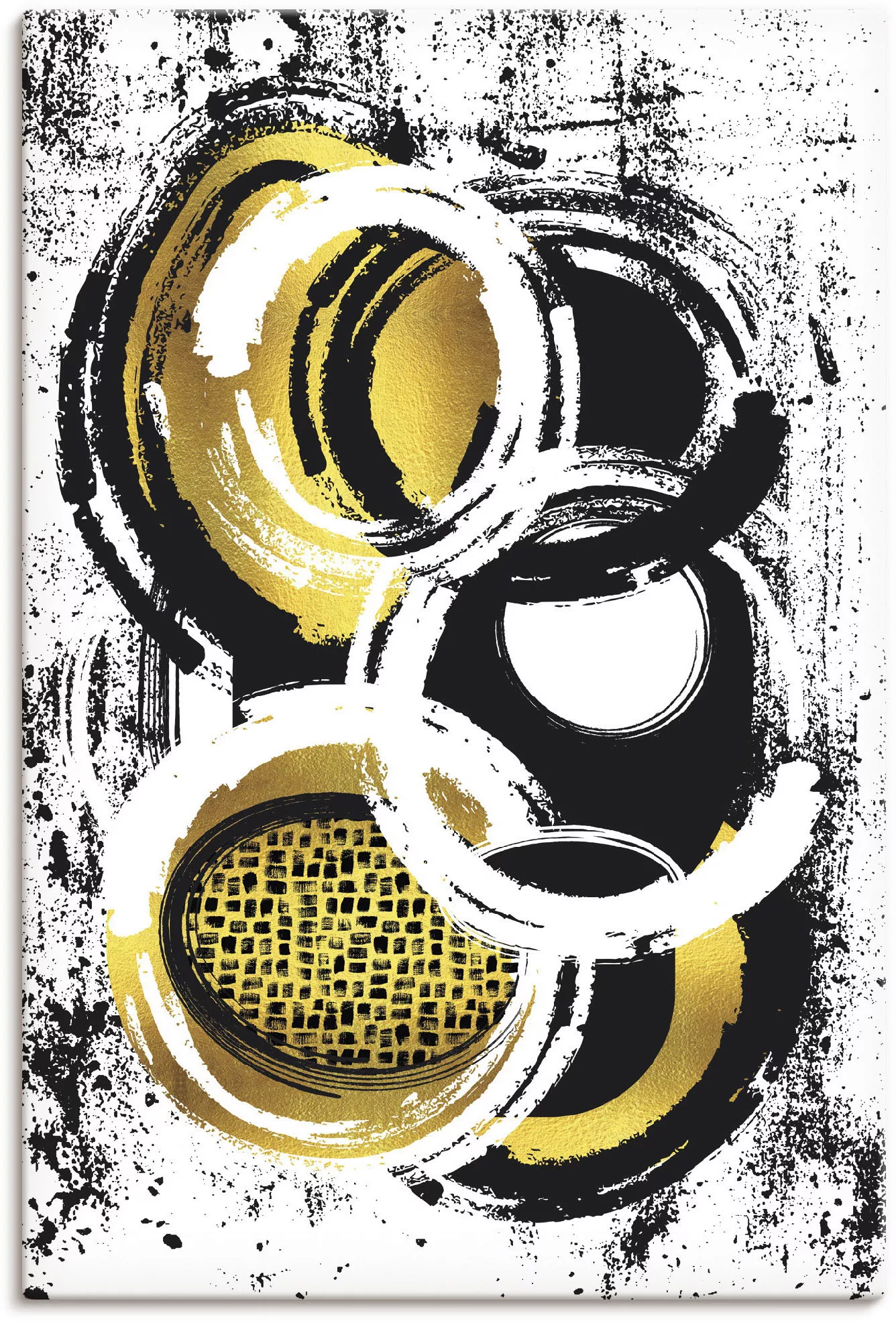Artland Wandbild »Abstrakte Malerei Nr. 2 gold«, Muster, (1 St.), als Leinw günstig online kaufen