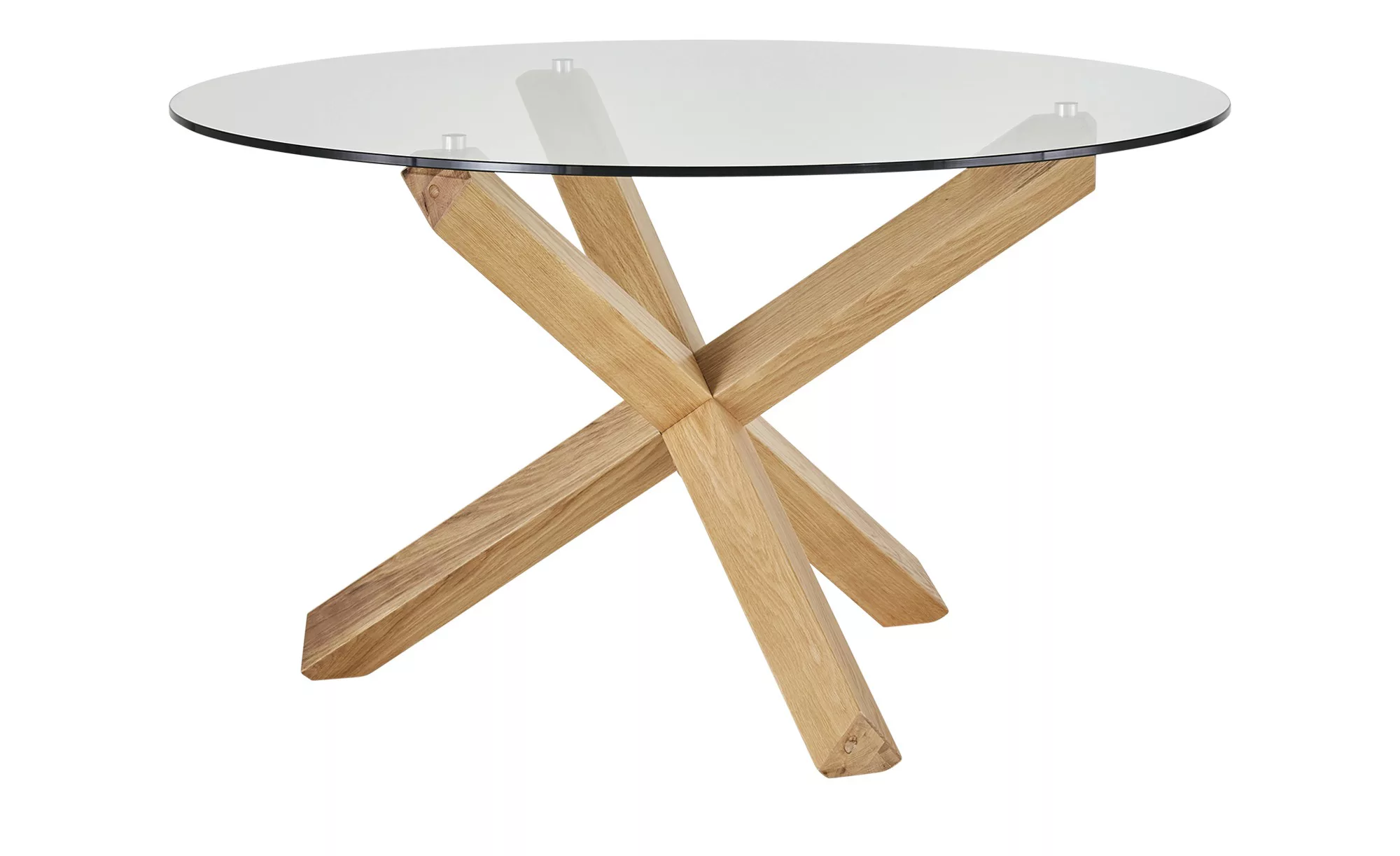 Esstisch  mit Tischplatte aus Klarglas Figo ¦ holzfarben ¦ Maße (cm): H: 75 günstig online kaufen