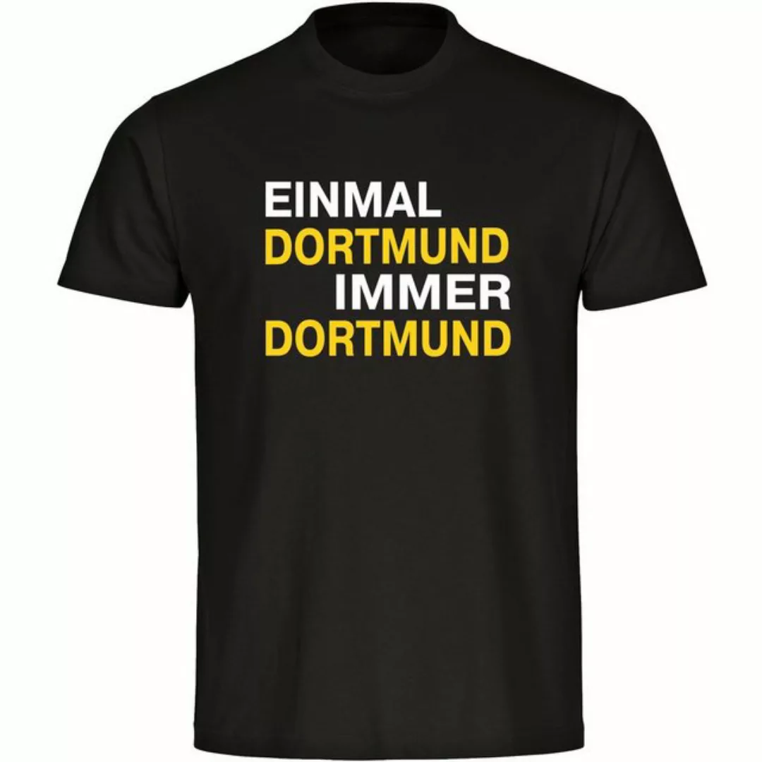 multifanshop T-Shirt Herren Dortmund - Einmal Immer - Männer günstig online kaufen