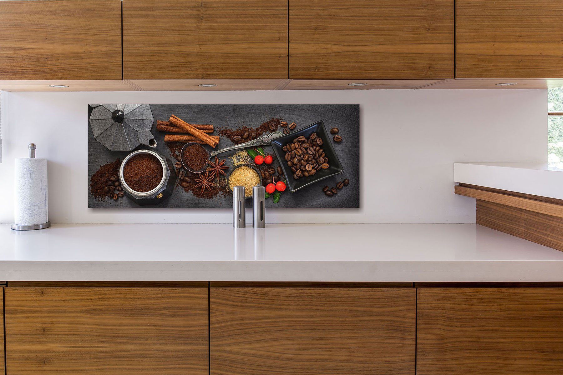 Levandeo® Wandbild, Wandbild 80x30cm Aluminium Dibond günstig online kaufen