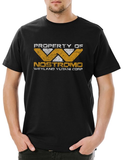 Urban Backwoods Print-Shirt Alien Property of Nostromo Herren T-Shirt Alien günstig online kaufen