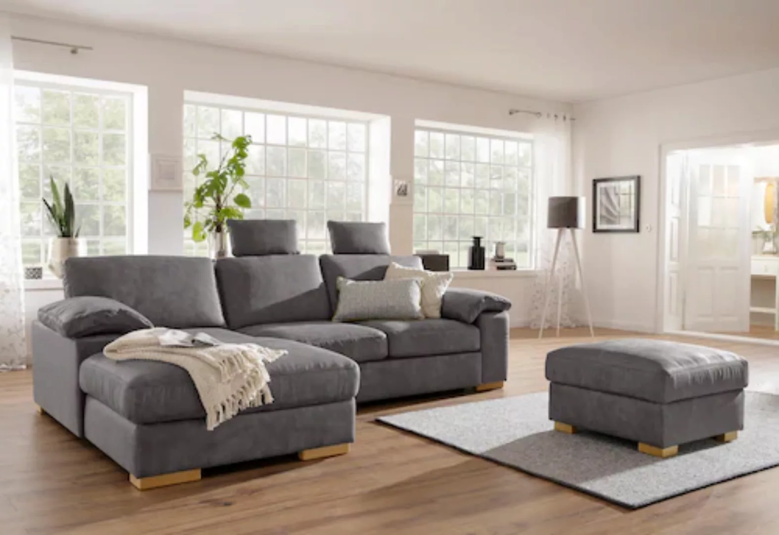 Home affaire Ecksofa »Ventura L-Form«, wahlweise mit Bettfunktion und Bettf günstig online kaufen