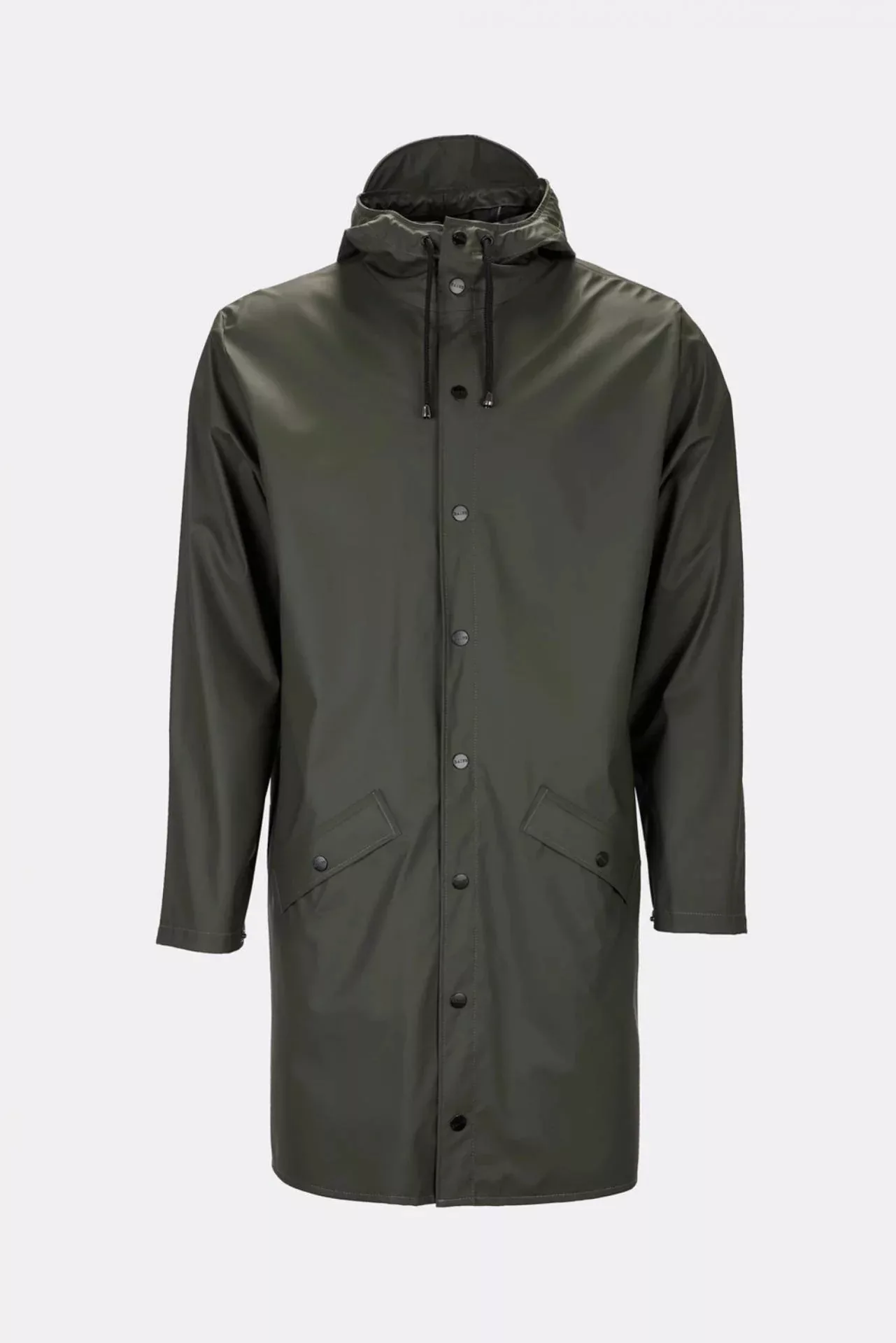 Rains Regenjacke Long Jacket Green / XXS XS günstig online kaufen