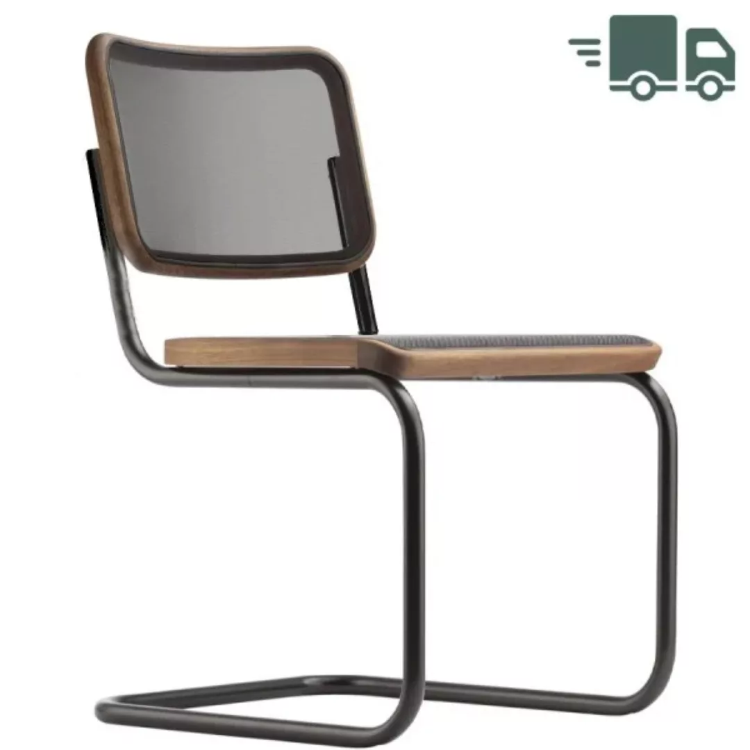 THONET S 32 N | Pure Materials Nussbaum mit Netzbespannung | Stahlrohr-Frei günstig online kaufen