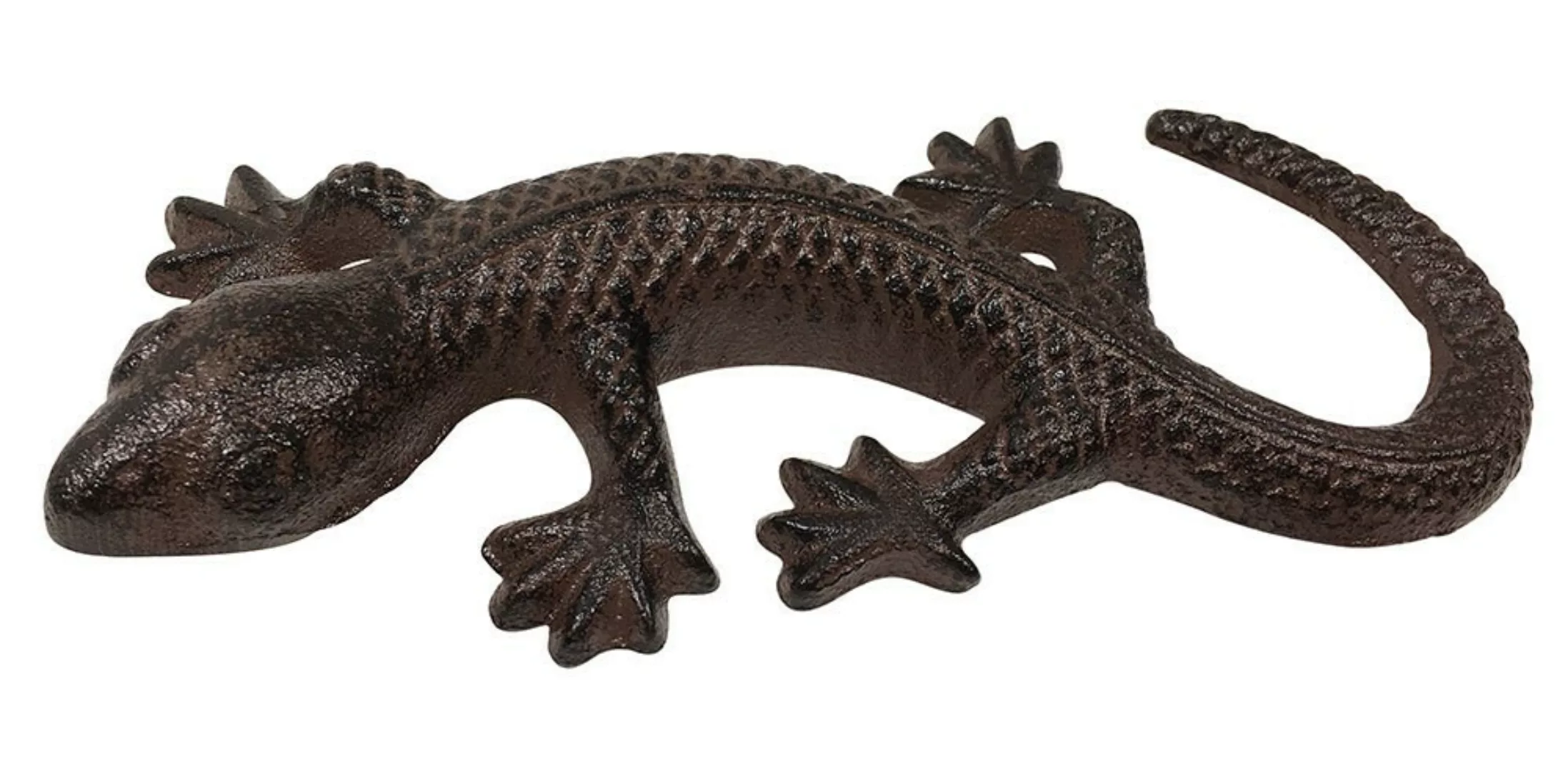 Dekofigur Gecko Eidechse Echse Skulptur Gusseisen Antik-Stil Braun günstig online kaufen