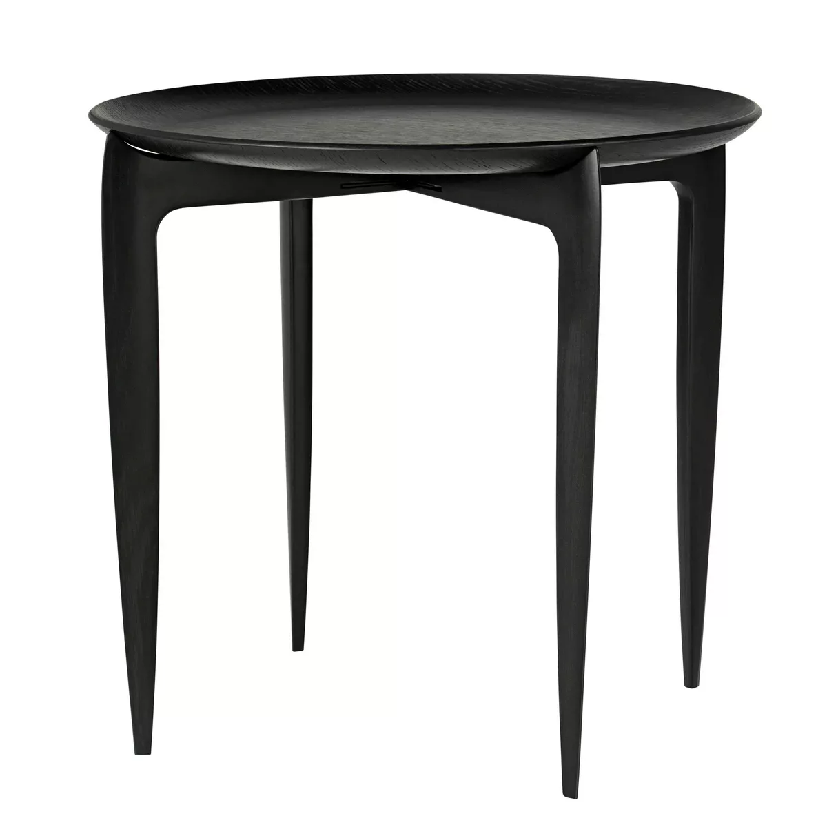 Fritz Hansen - Tray Table Klapptisch Ø45cm - schwarz/lackiert/H 42cm / Ø 45 günstig online kaufen
