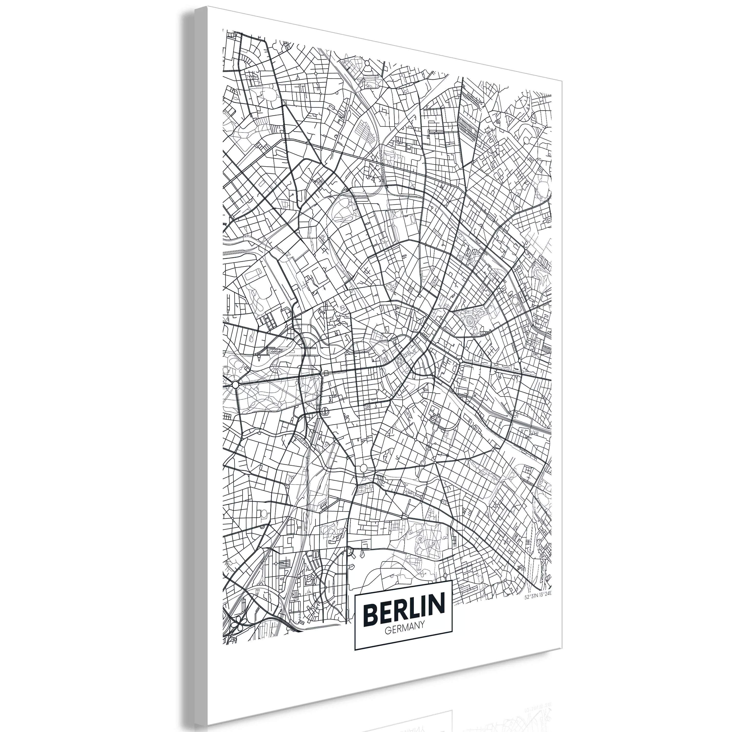 Wandbild - Map of Berlin (1 Part) Vertical günstig online kaufen