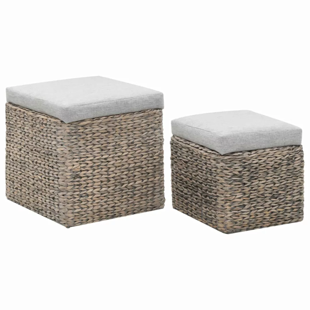 Ottoman-set 2 Stk. Seegras Grau günstig online kaufen