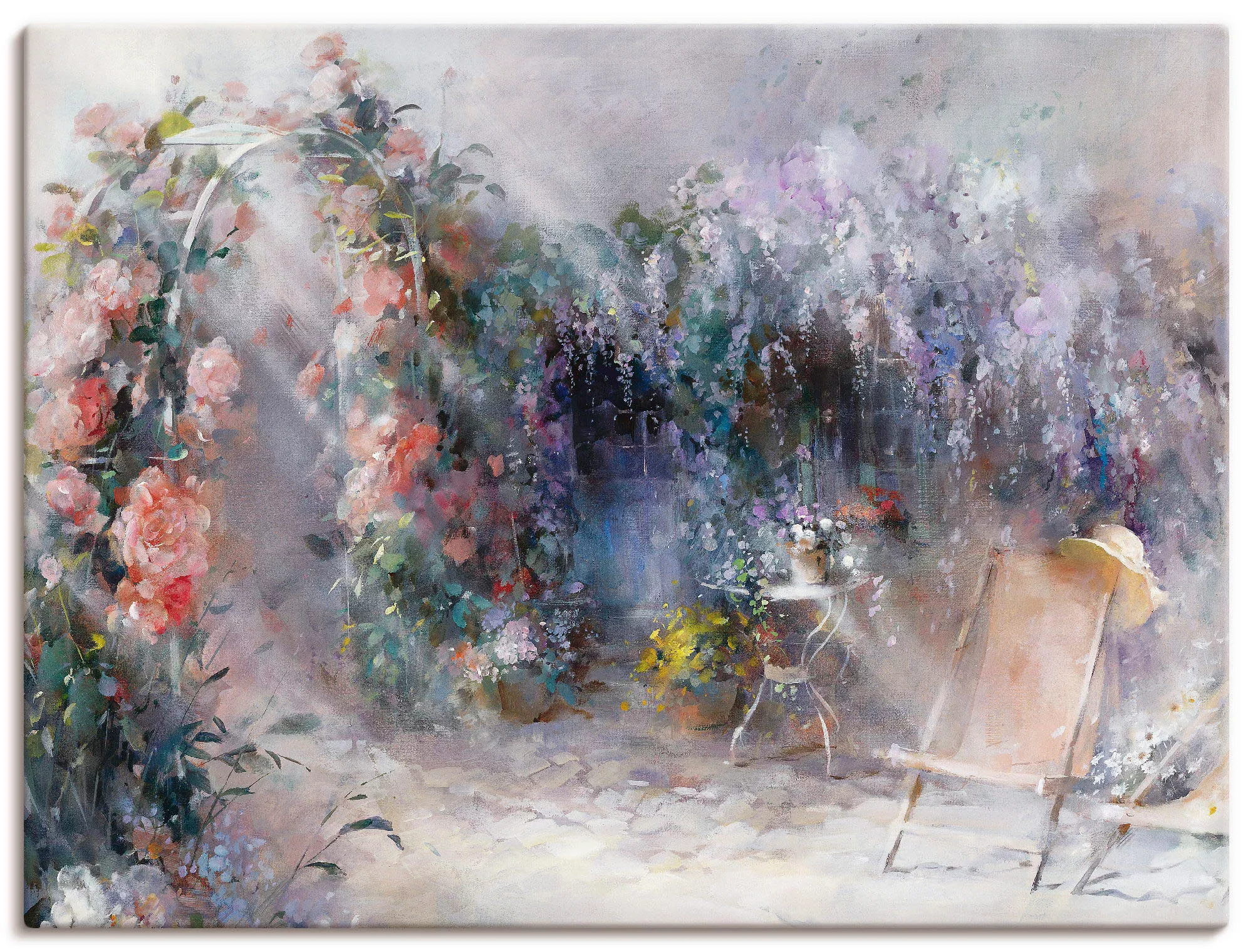 Artland Wandbild »Rosen und Flieder«, Garten, (1 St.), als Leinwandbild, Po günstig online kaufen