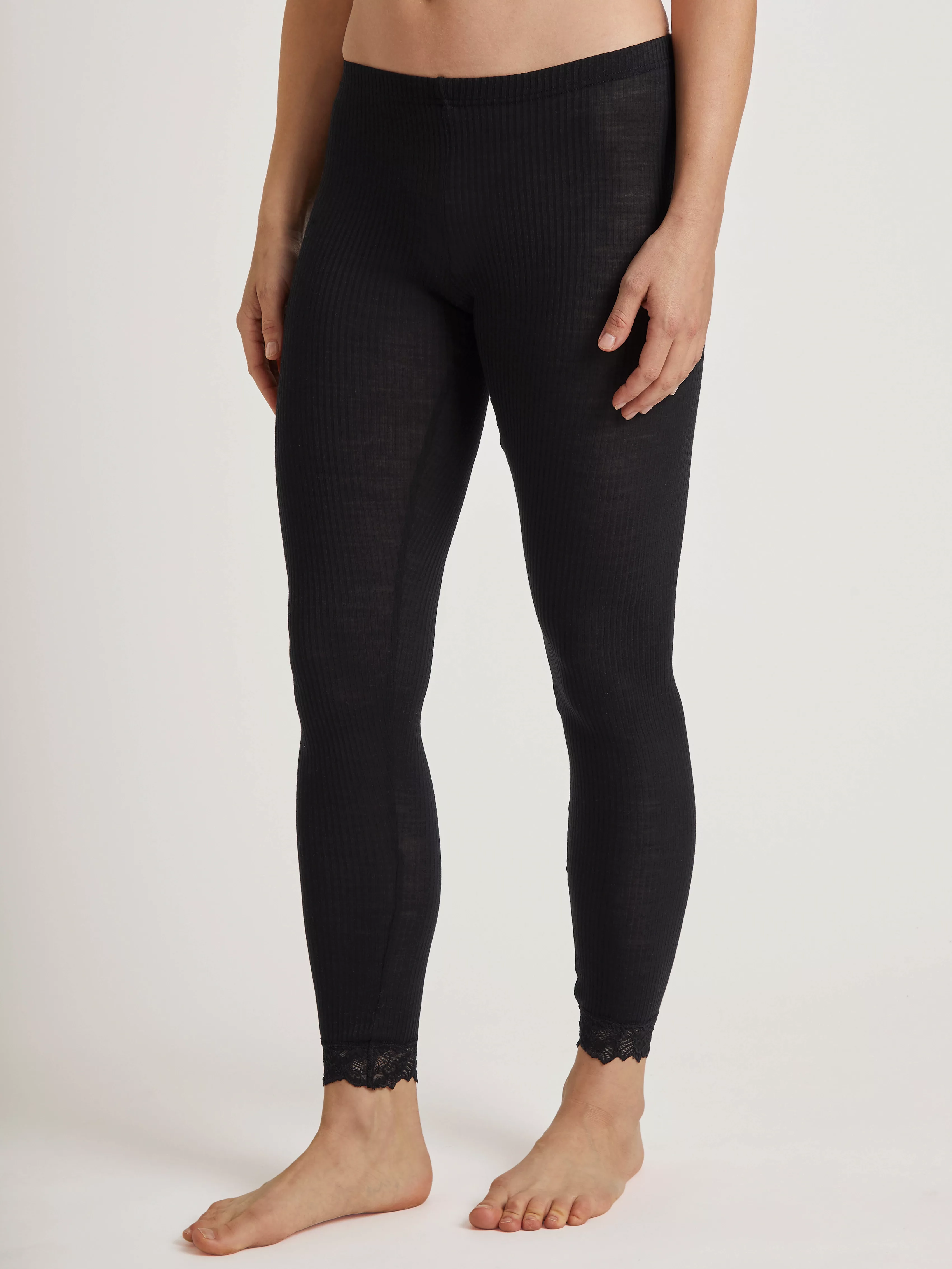 CALIDA Leggings "Silky Wool Joy", mit Spitzensaum, elastisch, wärmend, Fein günstig online kaufen