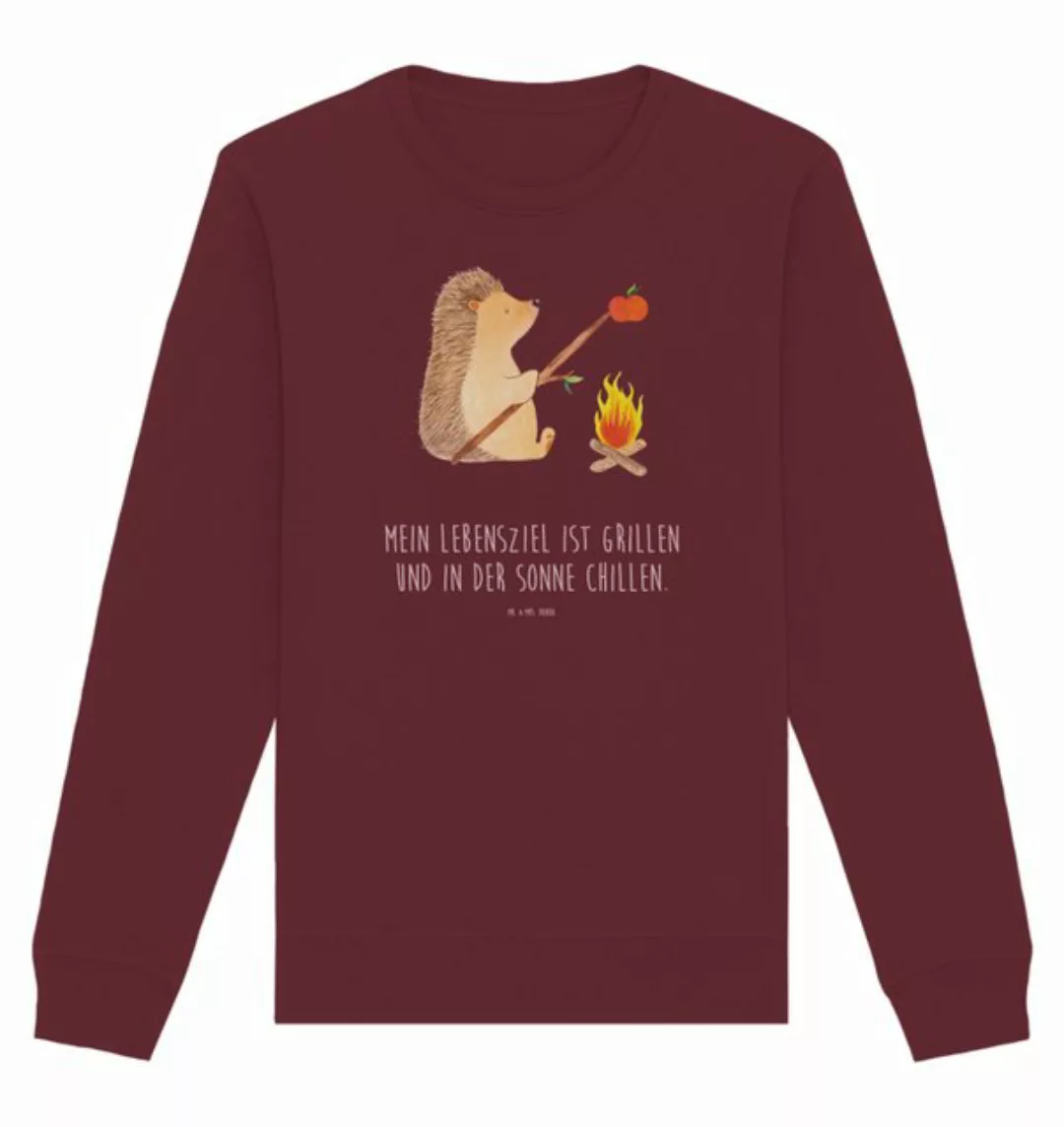 Mr. & Mrs. Panda Longpullover Größe XL Igel Grillen - Burgundy - Geschenk, günstig online kaufen