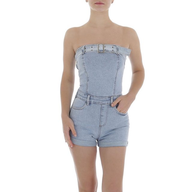 Ital-Design Jumpsuit Damen Hotpants (87217114) Used-Look Kurzer Jumpsuit in günstig online kaufen