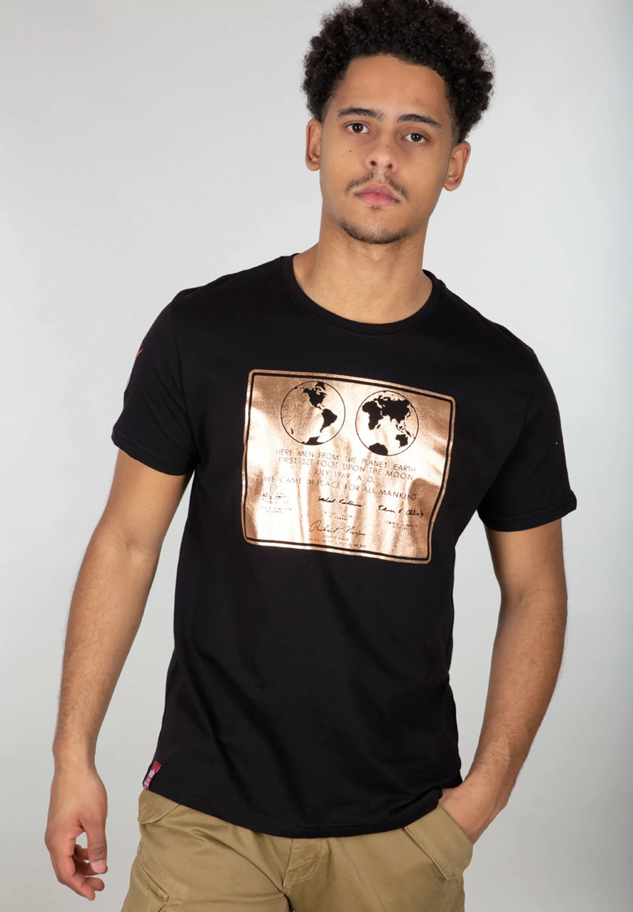 Alpha Industries Lunar Plaque Kurzärmeliges T-shirt 3XL Black günstig online kaufen