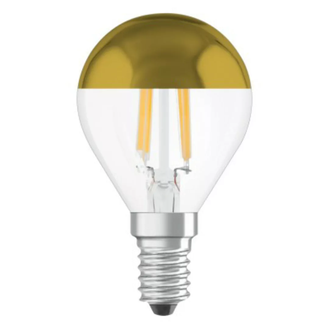 OSRAM LED STAR MIRROR CLASSIC P 34 BLI Warmweiß Filament Gold Verspiegelt E günstig online kaufen