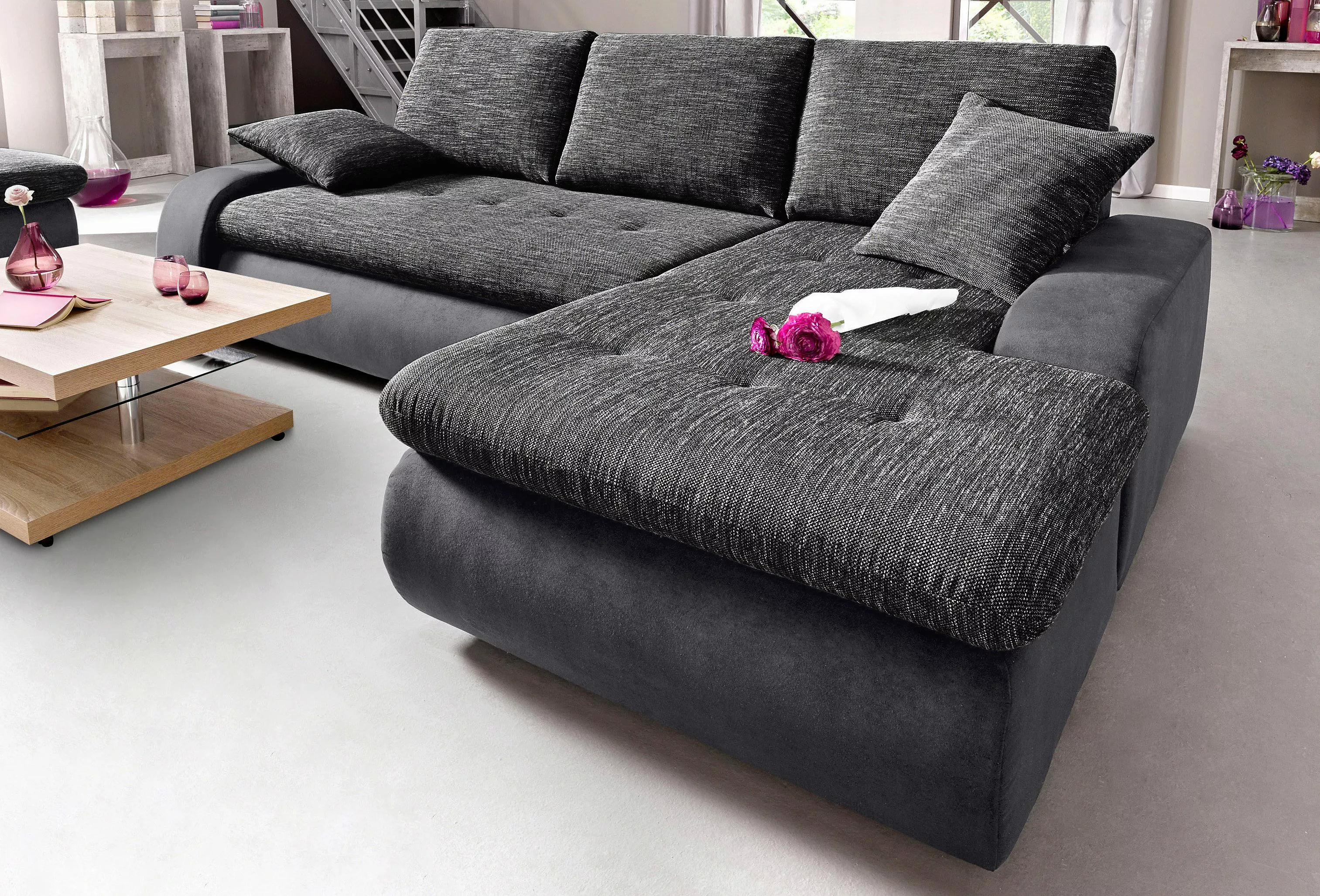 TRENDMANUFAKTUR Ecksofa "Indie, L-Form", wahlweise XL oder XXL günstig online kaufen