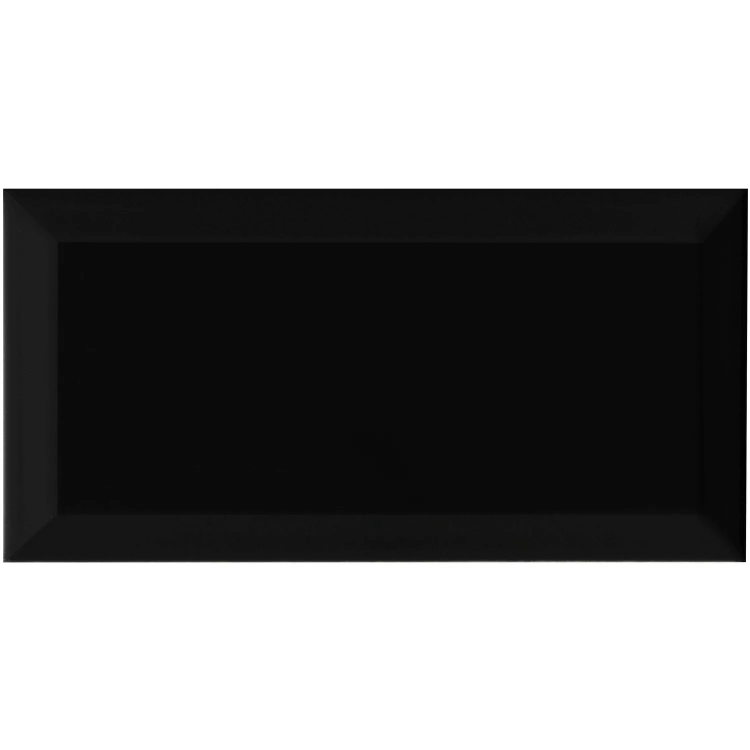 Wandfliese Facette Metro Schwarz glänzend glasiert 10 cm x 20 cm günstig online kaufen