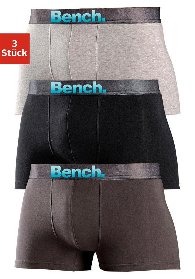 Bench. Boxer "Boxershorts für Herren", (Packung, 3 St.), mit modischem Stre günstig online kaufen