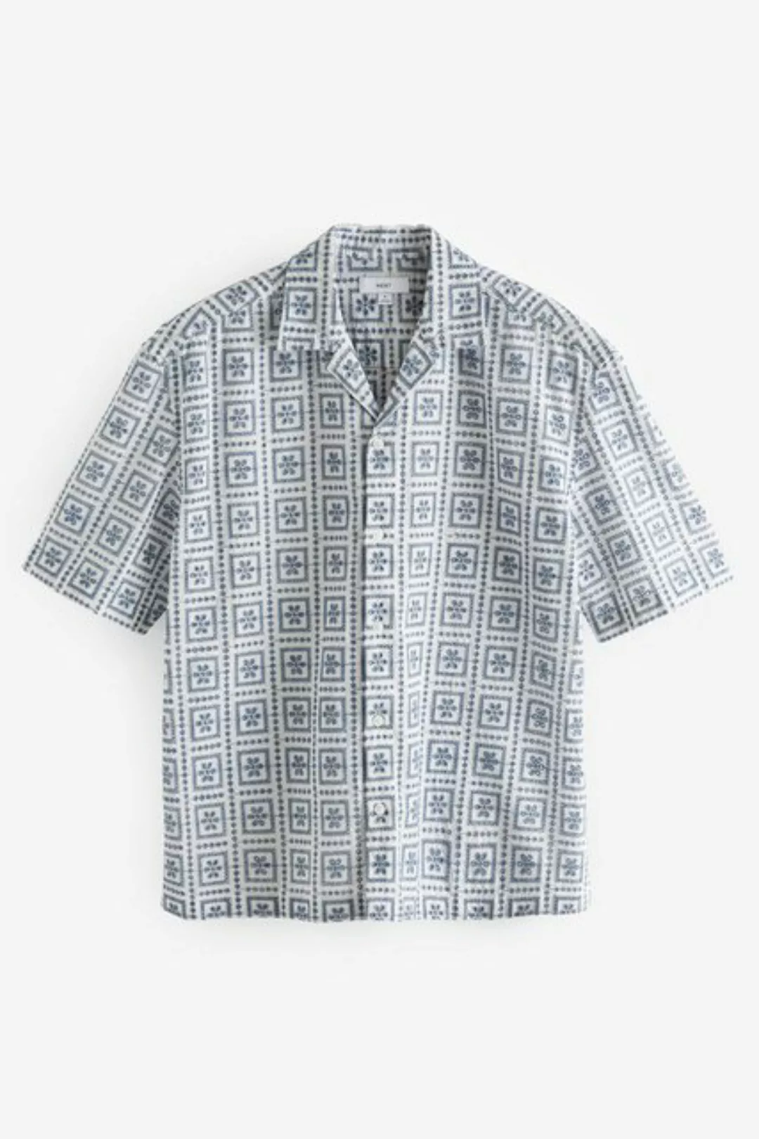 Next Kurzarmhemd Kurzärmeliges Hemd mit Lochstickerei (1-tlg) günstig online kaufen