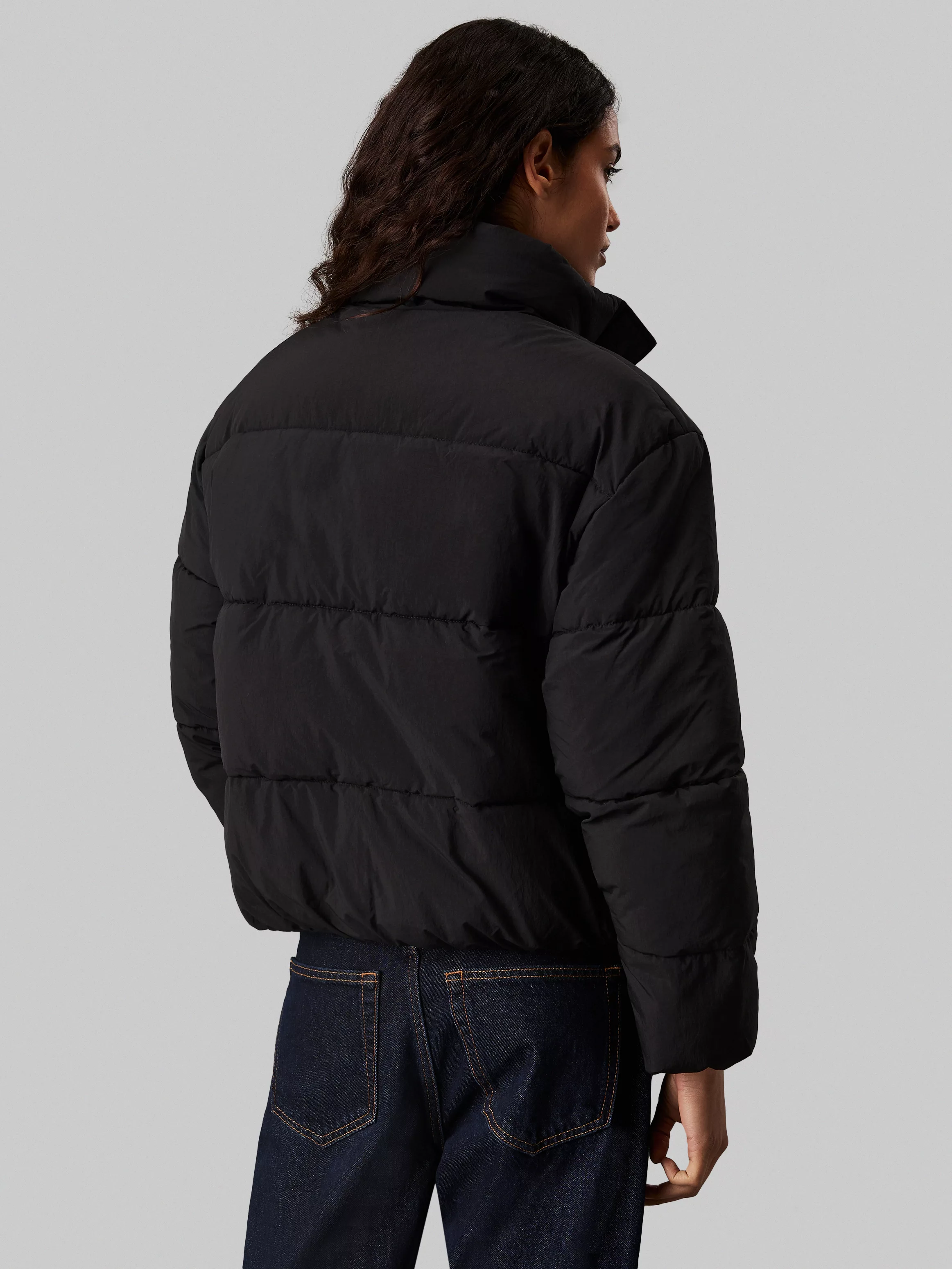 Calvin Klein Jeans Outdoorjacke "CHENILLE MONOLOGO PUFFER", mit Logosticker günstig online kaufen