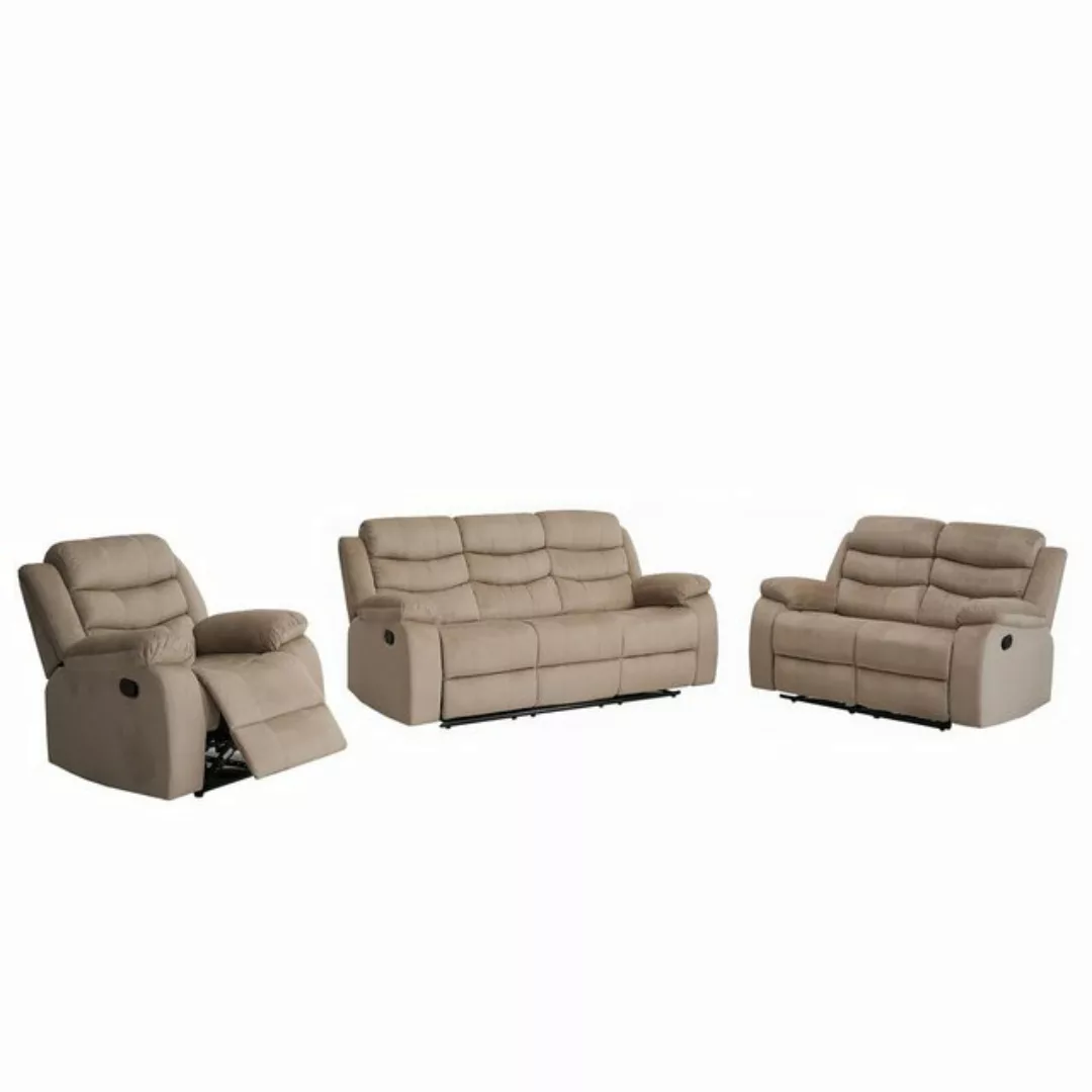 HTI-Living Ecksofa Sofagarnitur Beige Kirwall, Set 3 Teile, Couch Zweisitze günstig online kaufen