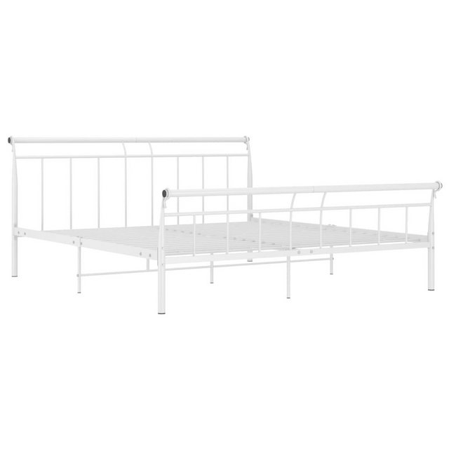 vidaXL Bettgestell Bettgestell Weiß Metall 200x200 cm Doppelbett Bett Bettr günstig online kaufen