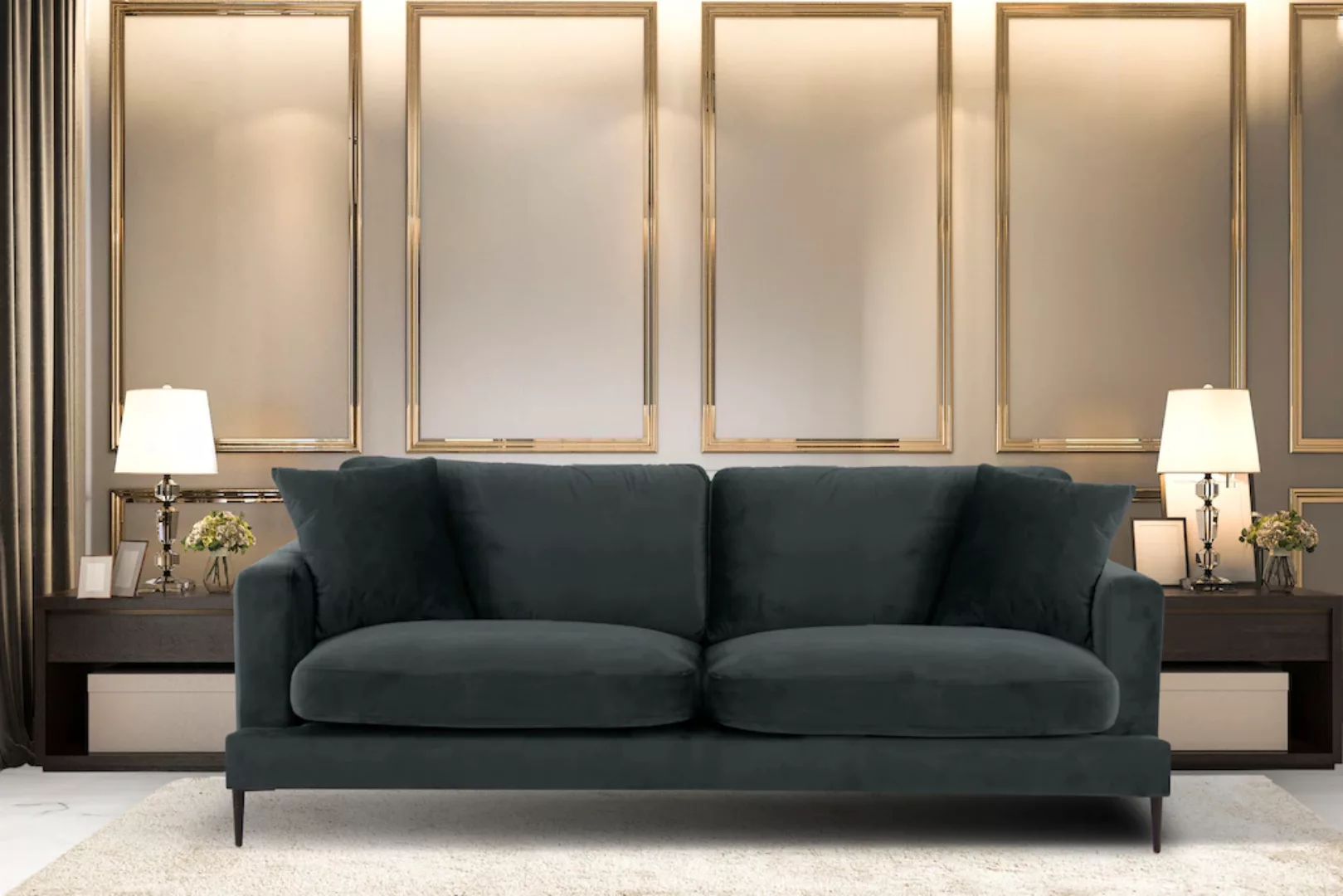 Leonique 3-Sitzer "Cozy elegantes Designsofa, Maße B/T/H: 211/97/80 cm", mi günstig online kaufen