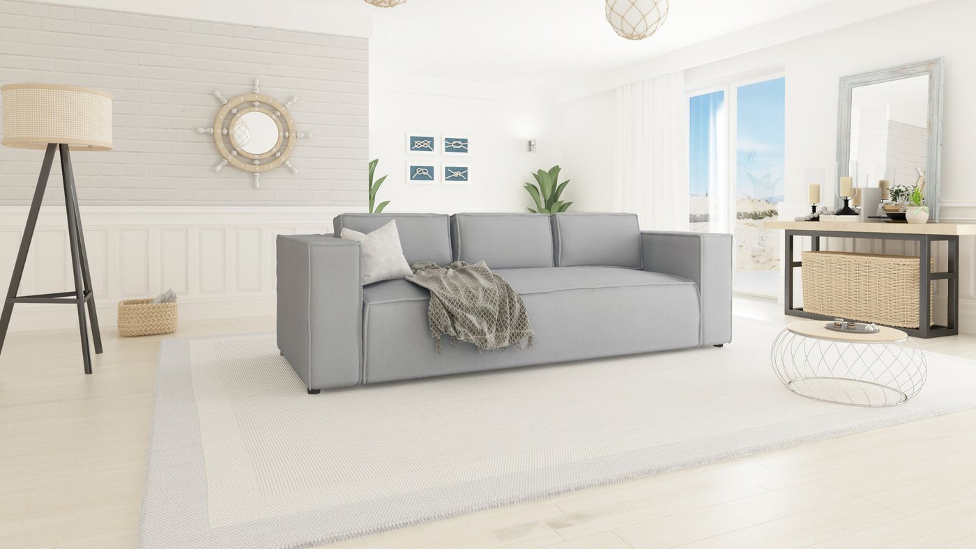 S-Style Möbel 3-Sitzer Modernes Sofa Renzo aus Luxusmicrofaser mit weichem günstig online kaufen