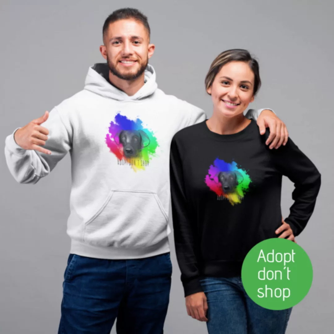 Organic Unisex Hoodie "Adopt Don´t Shop" günstig online kaufen