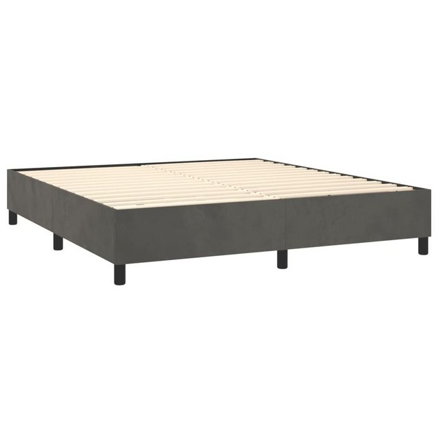 furnicato Bett Bettgestell ohne Matratze Dunkelgrau 200x200 cm Samt (1-tlg) günstig online kaufen