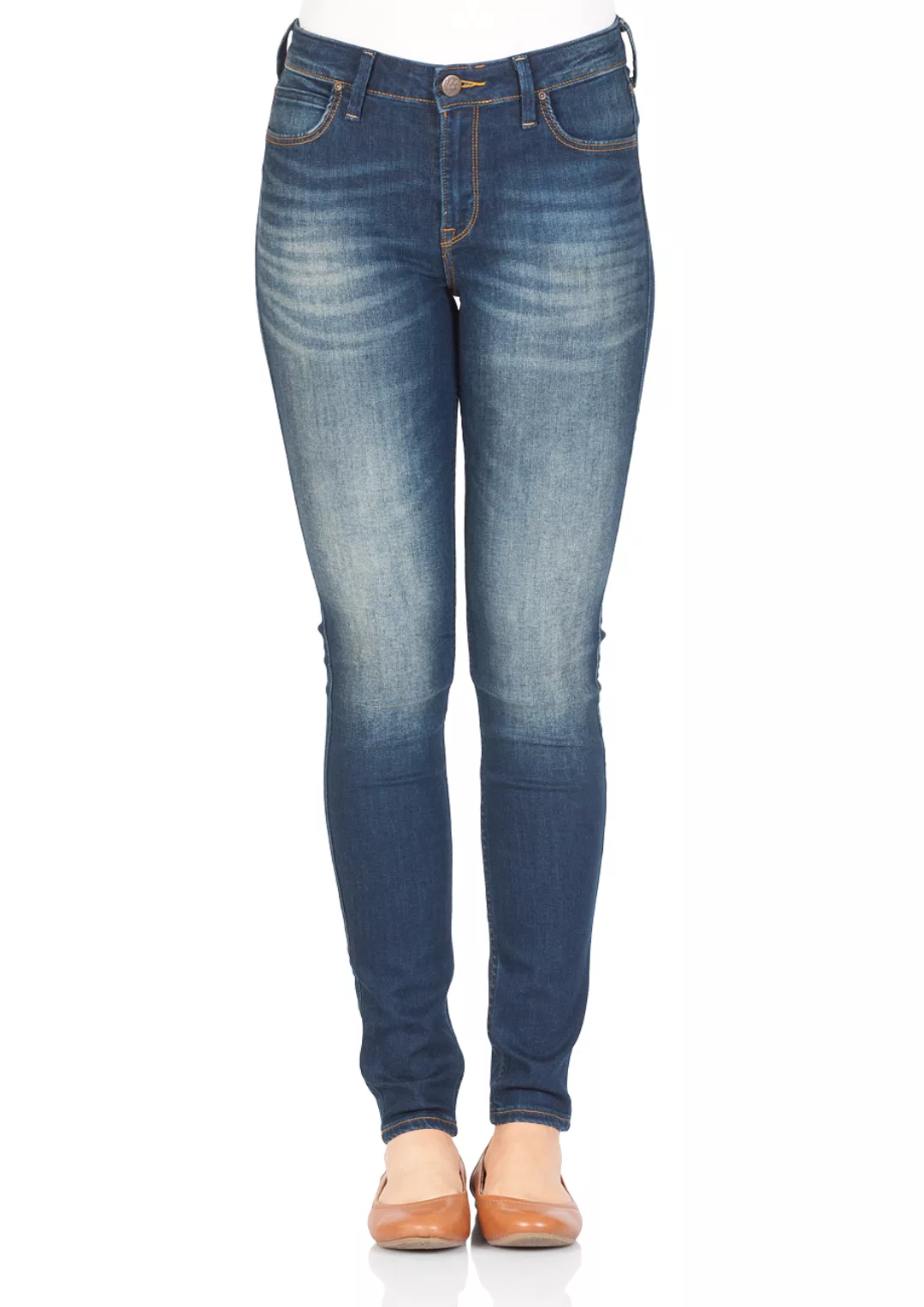 Lee Damen Jeans Jodee - Skinny Fit - Blau - Blue Indigo günstig online kaufen