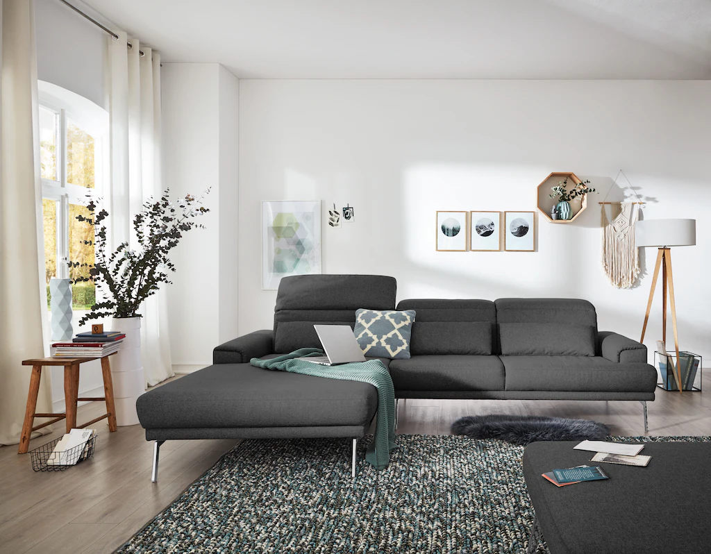 Musterring Ecksofa "MR 4580", mit Kopf- und Sitztiefenverstellung, Metallfu günstig online kaufen