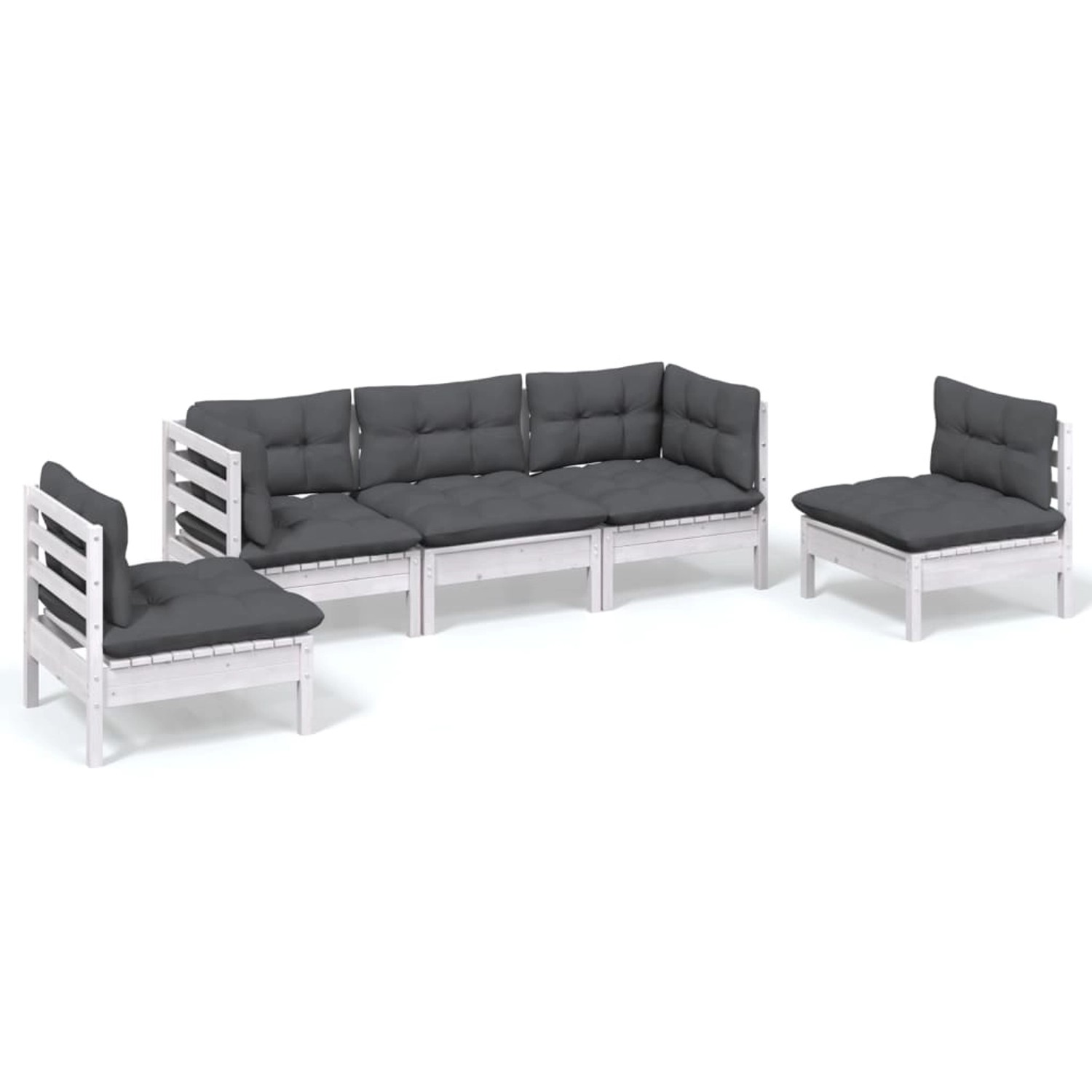 vidaXL 5-tlg Garten-Lounge-Set mit Kissen Kiefer Massivholz Modell 94 günstig online kaufen