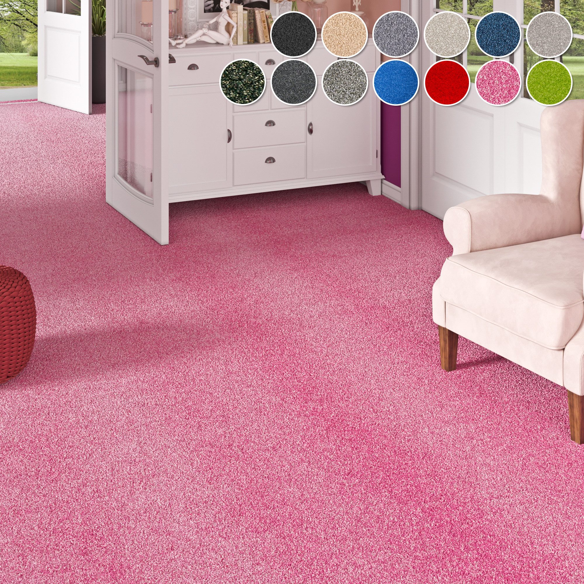 my home Teppichboden »Zephyra, Schlinge, Made in Netherlands«, rechteckig, günstig online kaufen