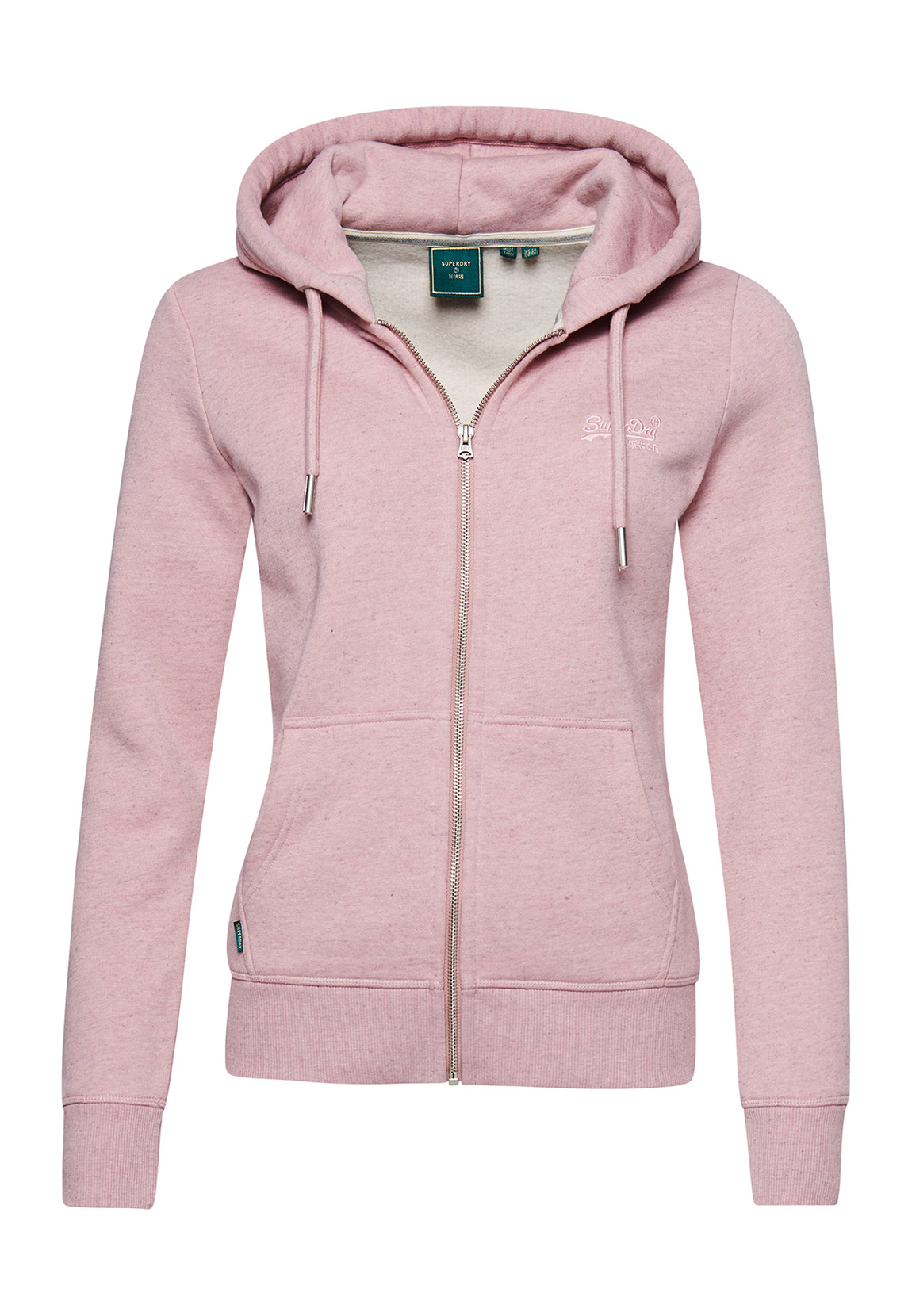 Superdry Damen Sweatjacke VINTAGE LOGO EMB ZIPHOOD Soft Pink Marl Rosa günstig online kaufen