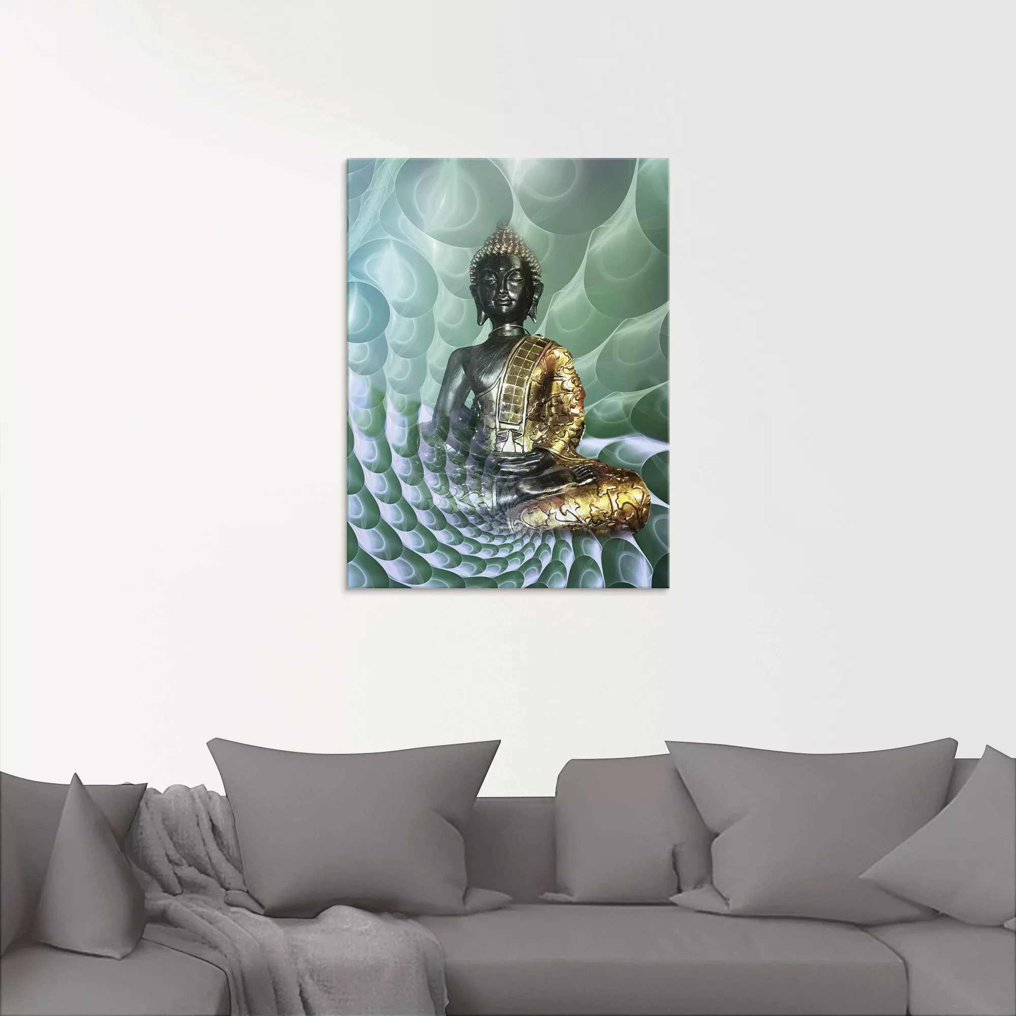 Artland Glasbild "Buddhas Traumwelt CB", Religion, (1 St.) günstig online kaufen